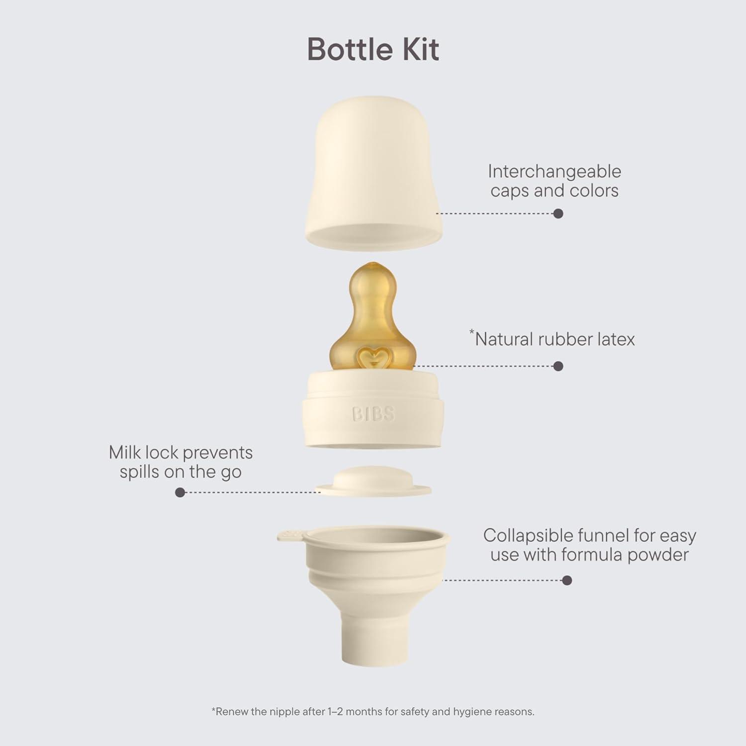 Kit de Botellas BIBS Anti-Cólicos - 2 Botellas 110ml y 240ml