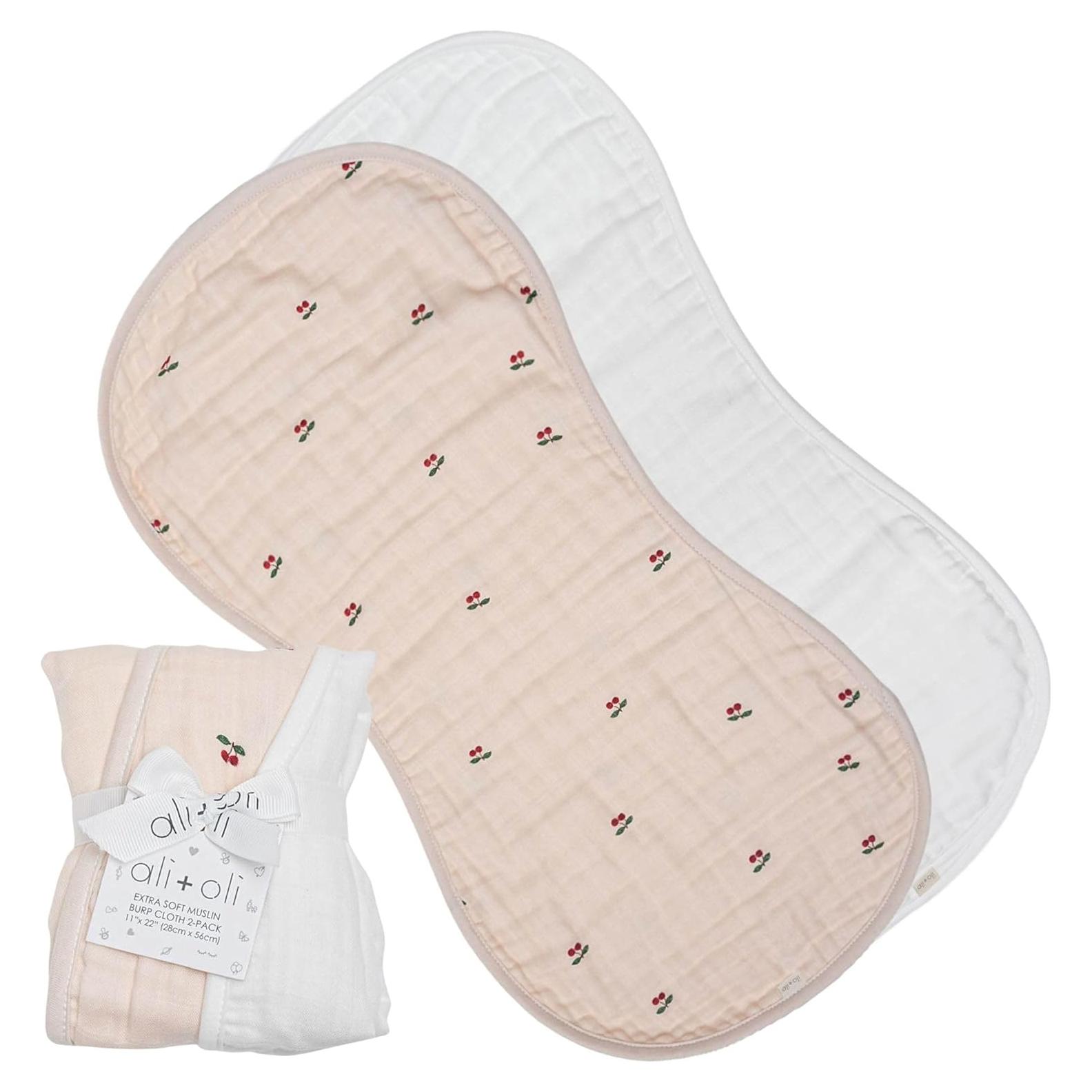 Pañuelos de Eructo Ali+Oli 2-pk Muselina Orgánica Bebés