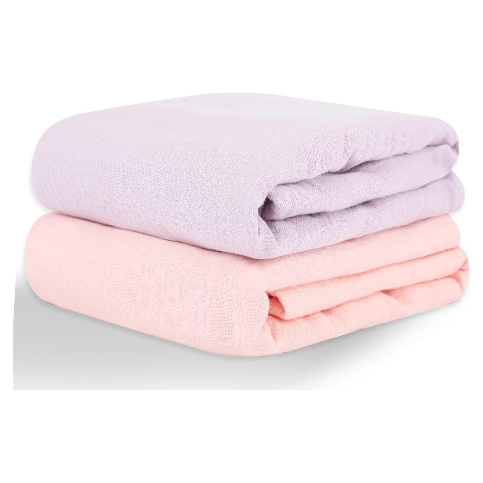 Mantas de Muselina Synrroe 2 Paquete 101.6x101.6 cm Algodón