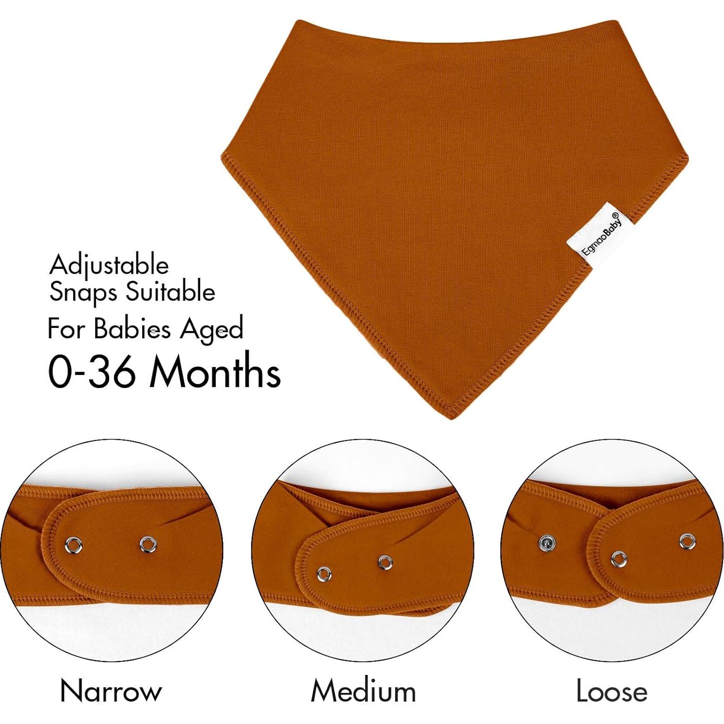 Baberos Bandana Egmao 12 Piezas Algodón Suave Ajustables