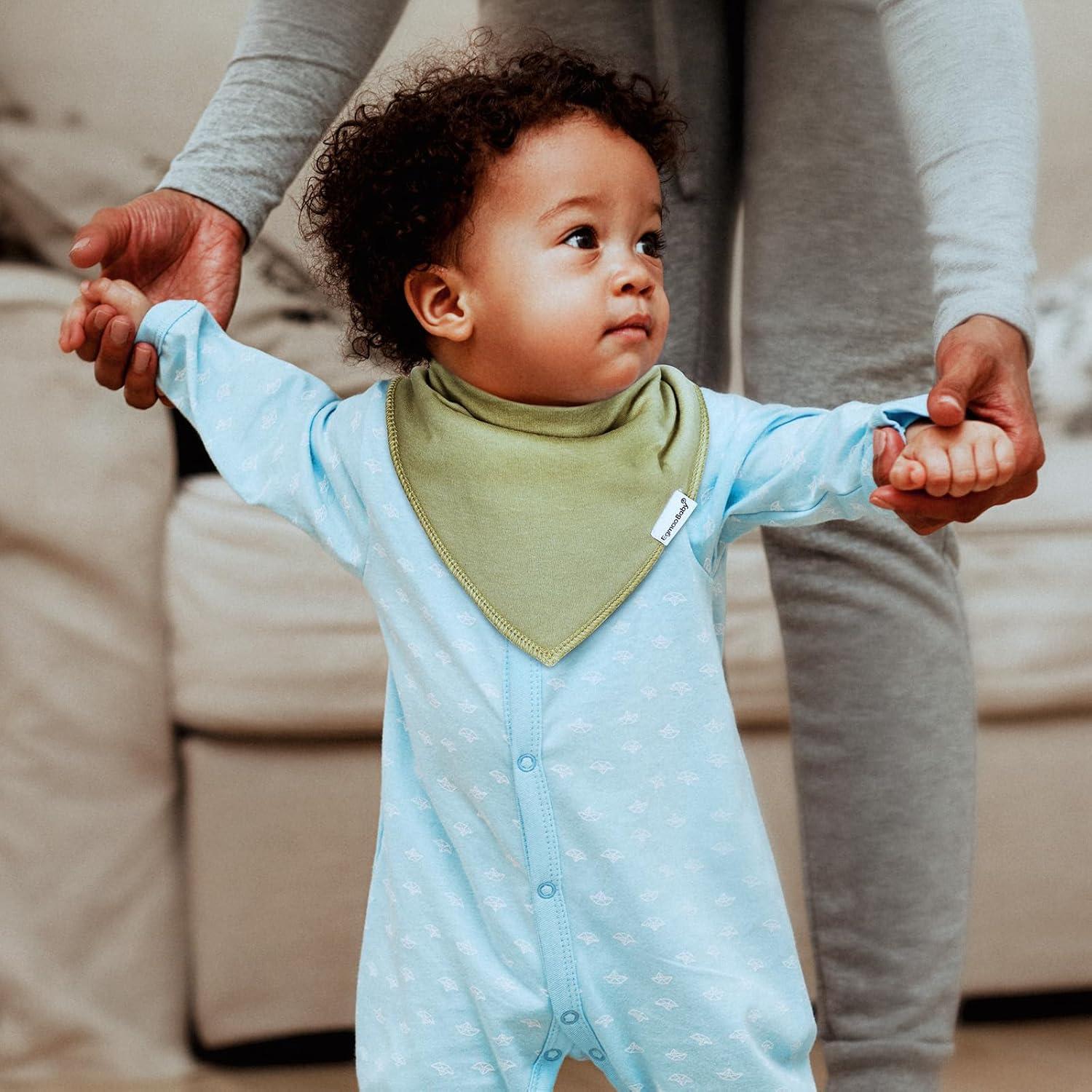 Baberos Bandana Egmao 12 Piezas Algodón Suave Ajustables