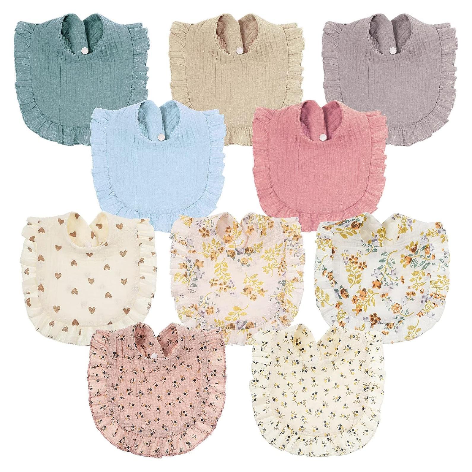 10 Baberos de Muselina para Bebé Mepase - Algodón Suave