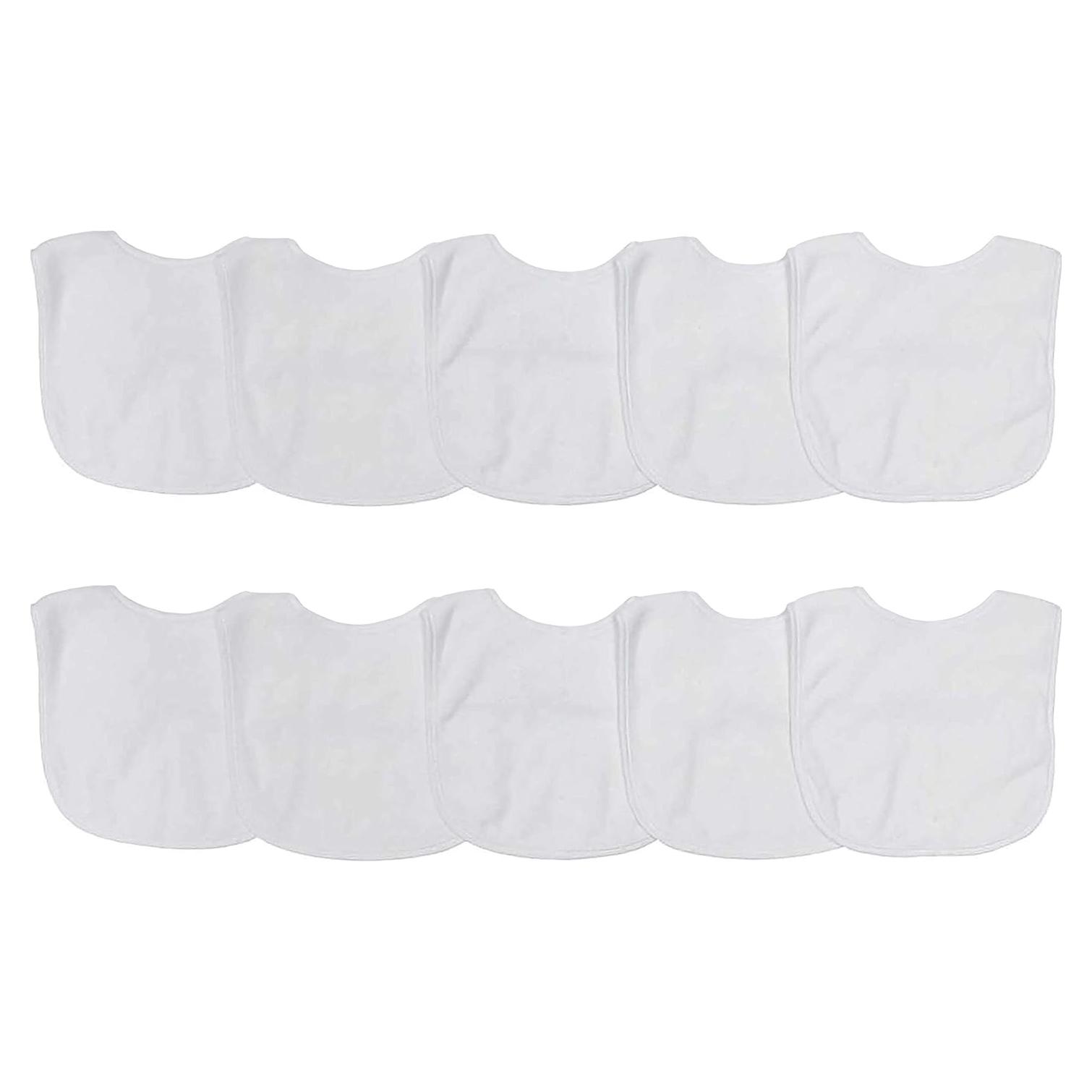 Juego de 10 Baberos de Felpa Neat Solutions - Blanco Unisex