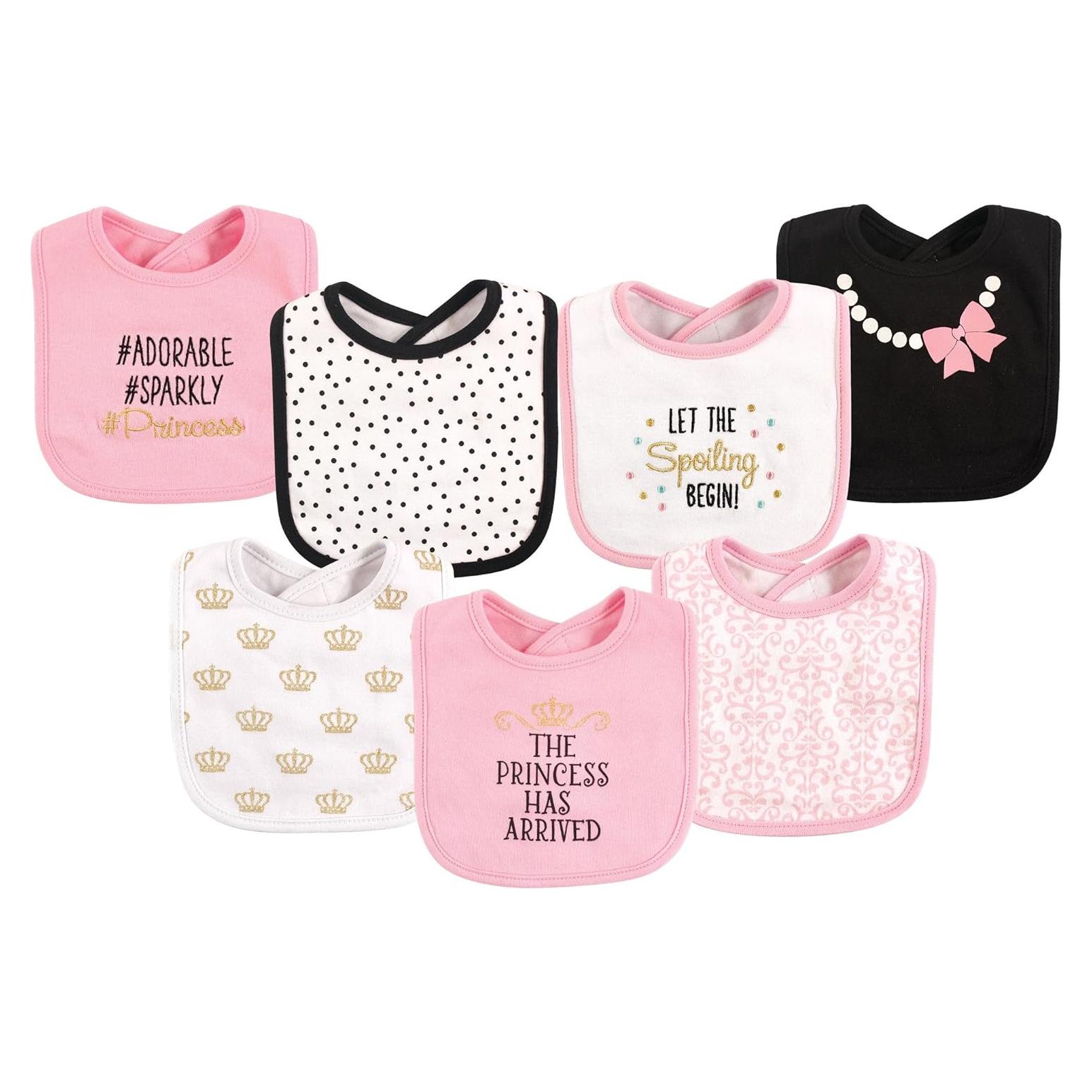 Baberos de Algodón Hudson Baby Unisex Princesa Talla Única