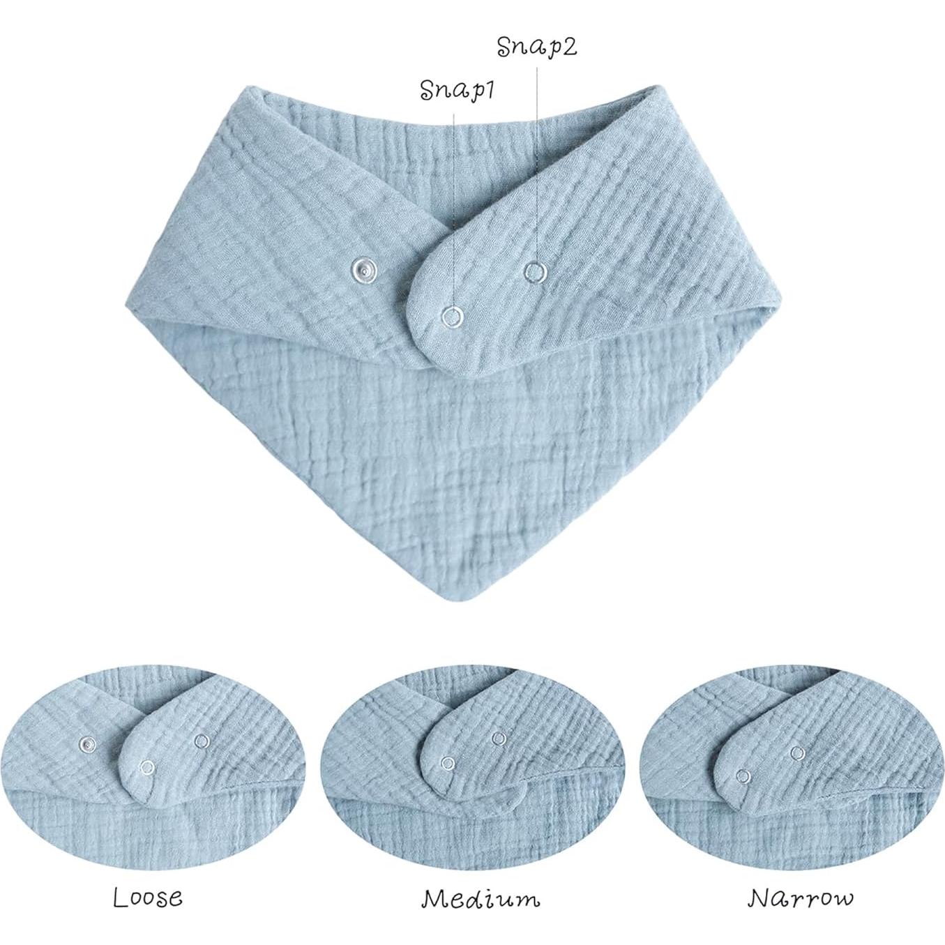 Baberos de Muselina Konssy 10 Piezas 100% Algodón Unisex