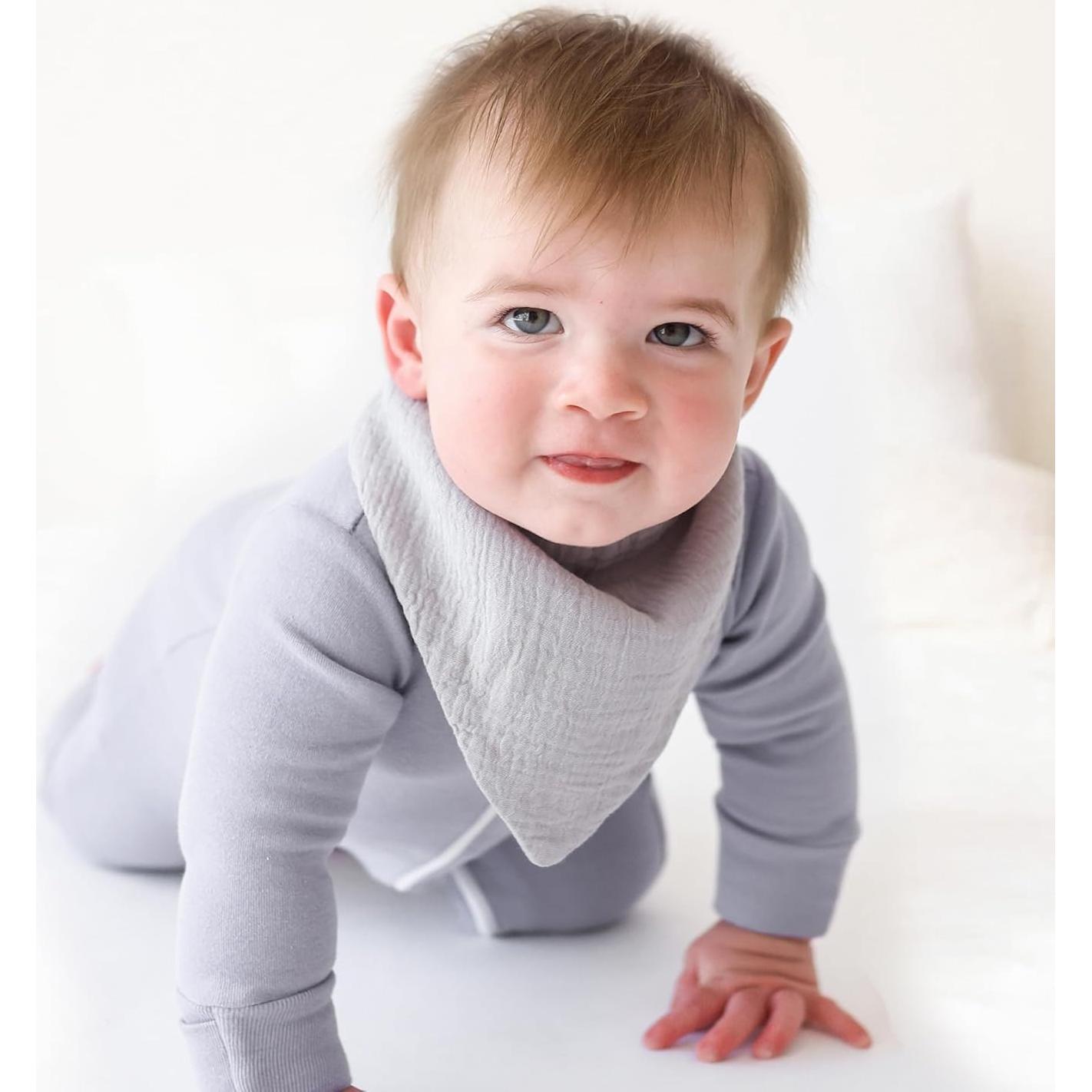 Baberos de Muselina Konssy 10 Piezas 100% Algodón Unisex