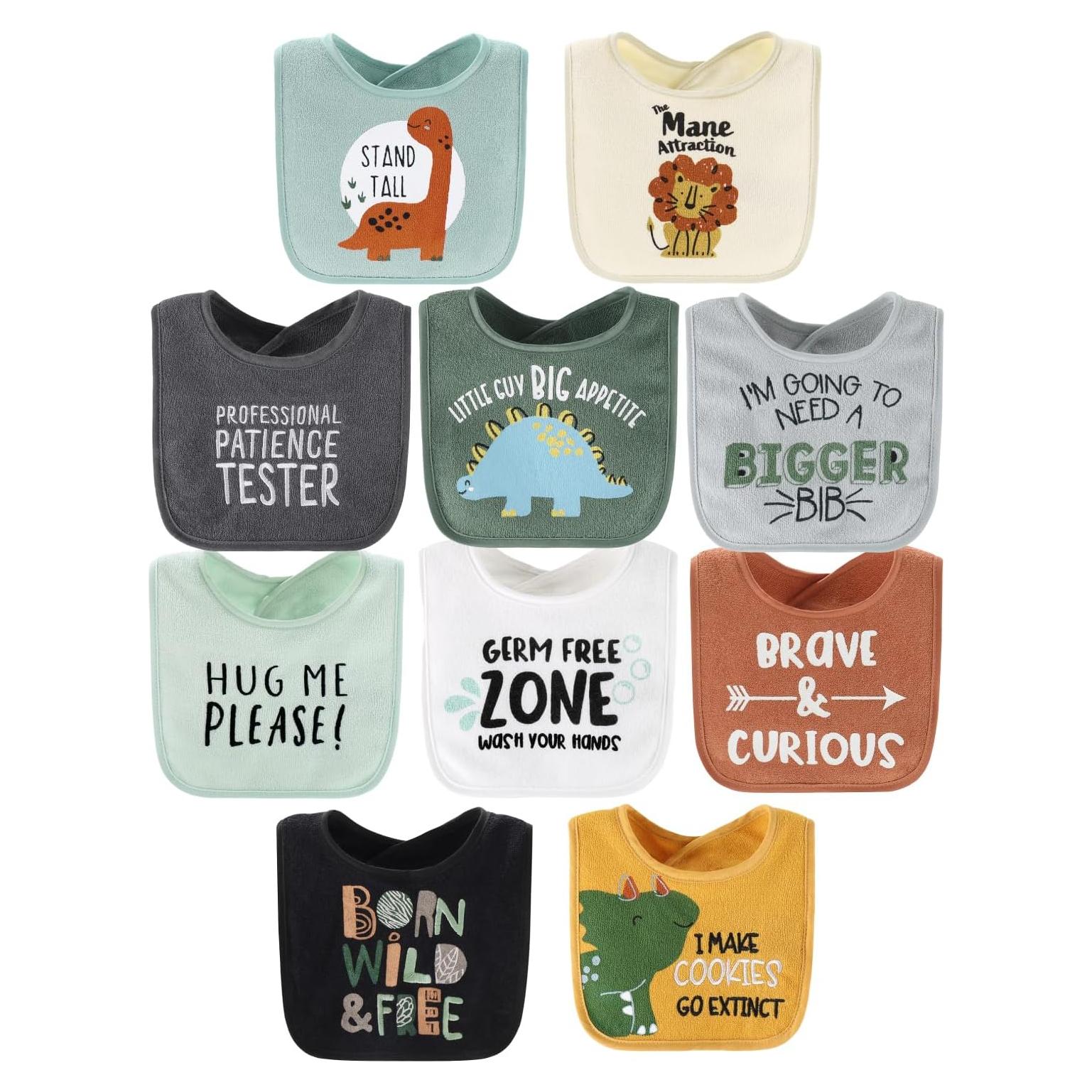 Conjunto de 10 Baberos de Terry The Peanutshell para Bebé