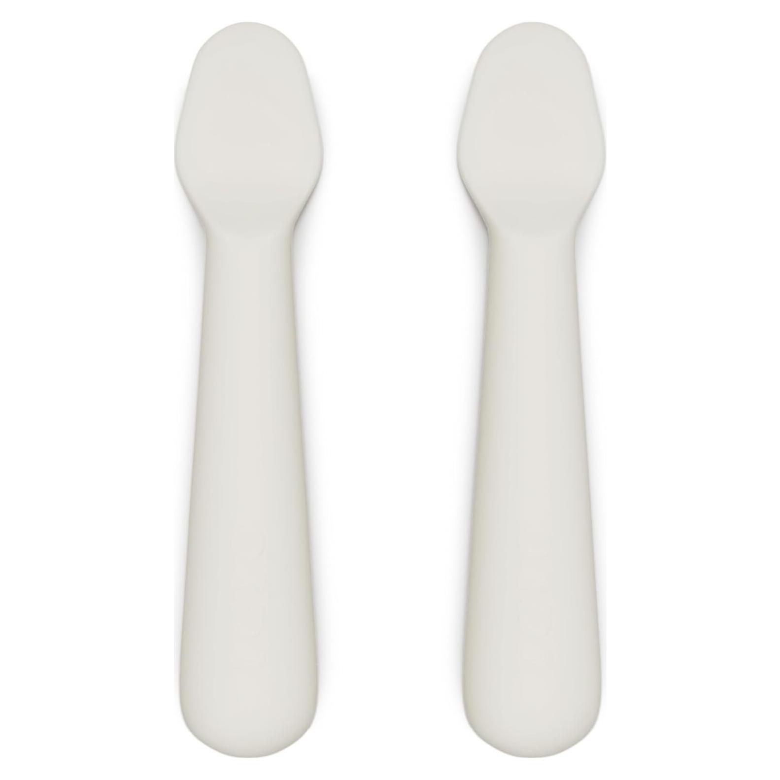 Juego de 2 cucharas pequeñas Lalo de silicona para bebés - Avena