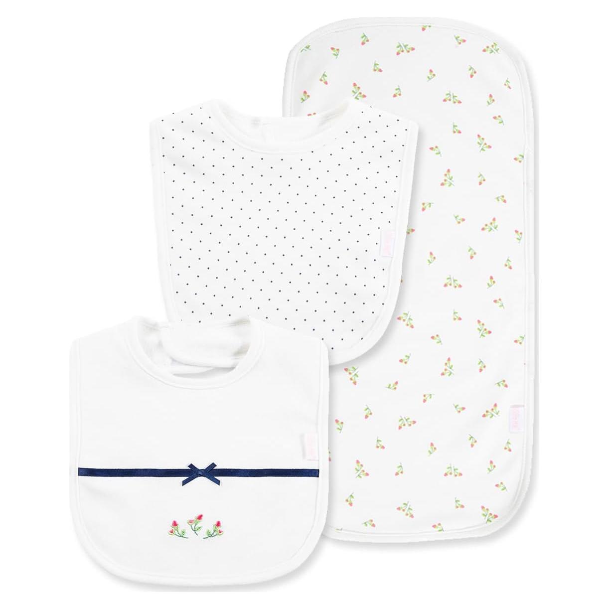 Set de 3 Baberos y Paño Little Me Algodón Suave