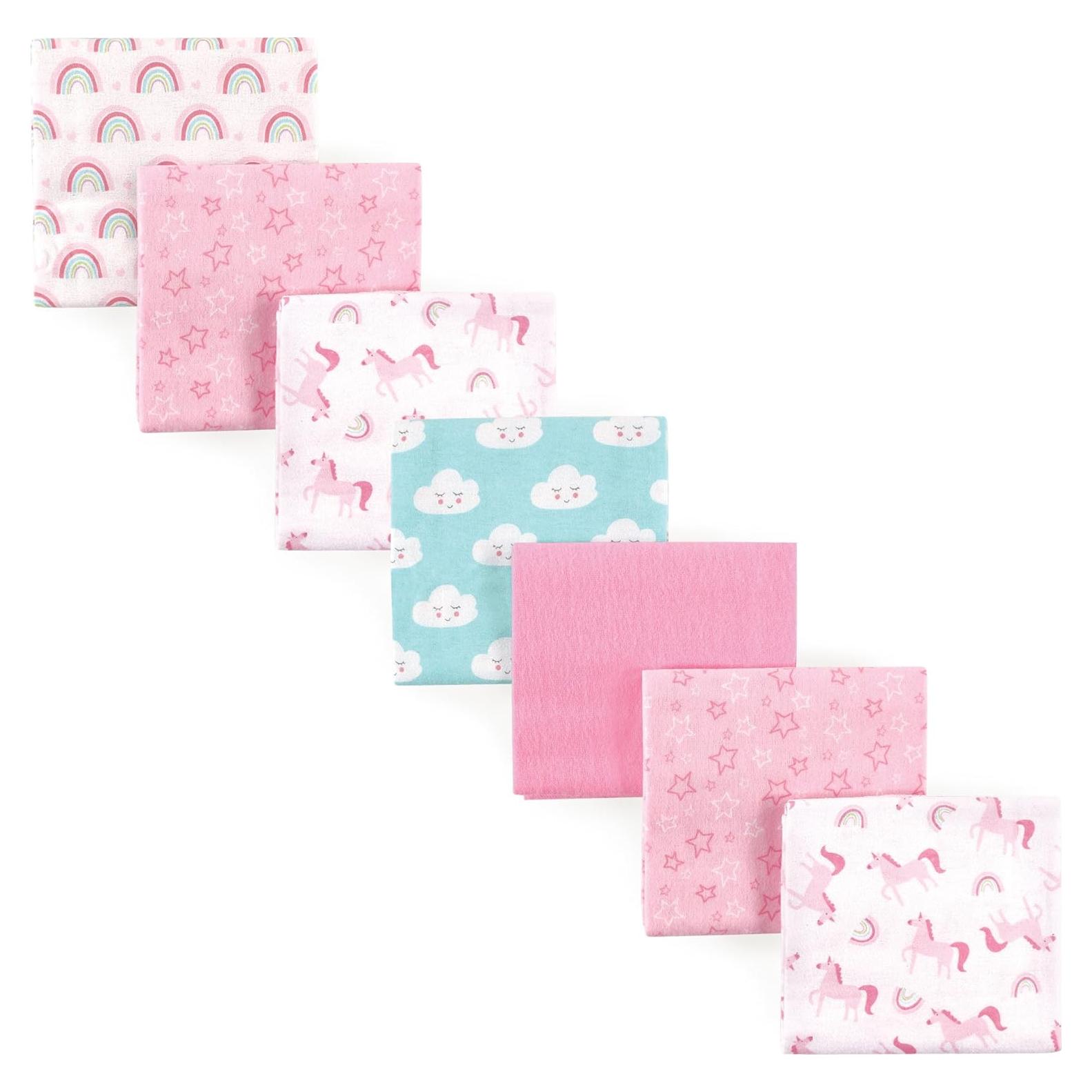 Mantas de Recepción Luvable Friends Algodón Franela 7 Pzas