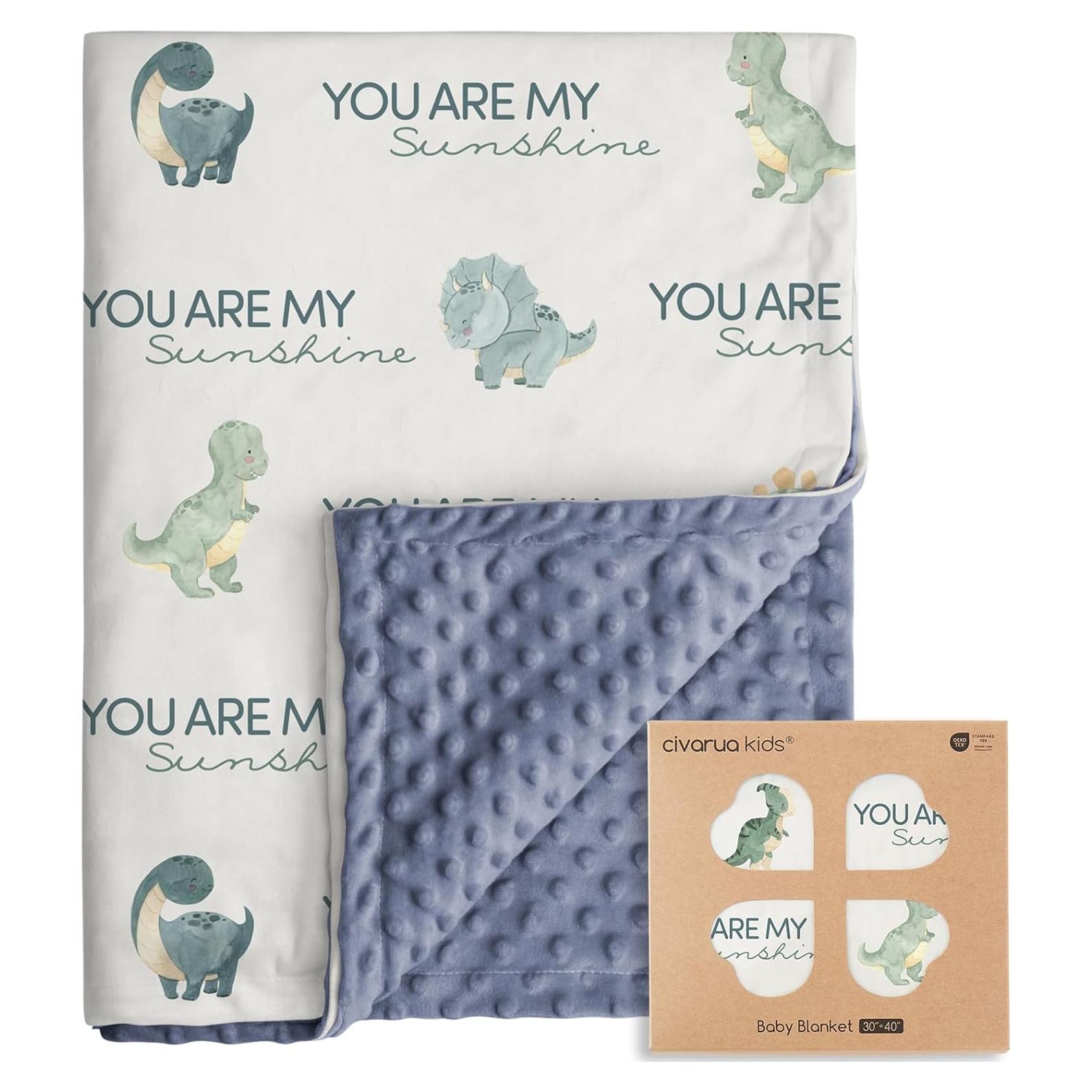 Manta para Bebés Civarua Kids Dinosaurios 76x102 cm Suave