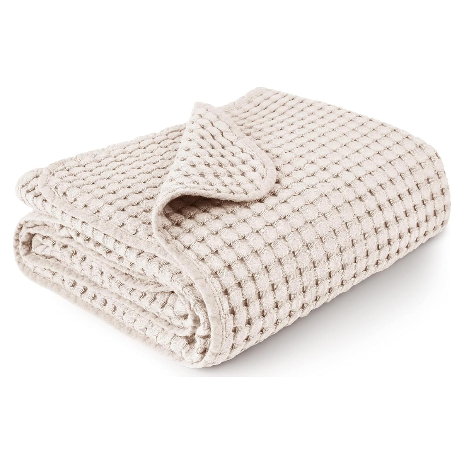 Manta de arrullo Konssy Waffle Avena 104x94 cm para bebé