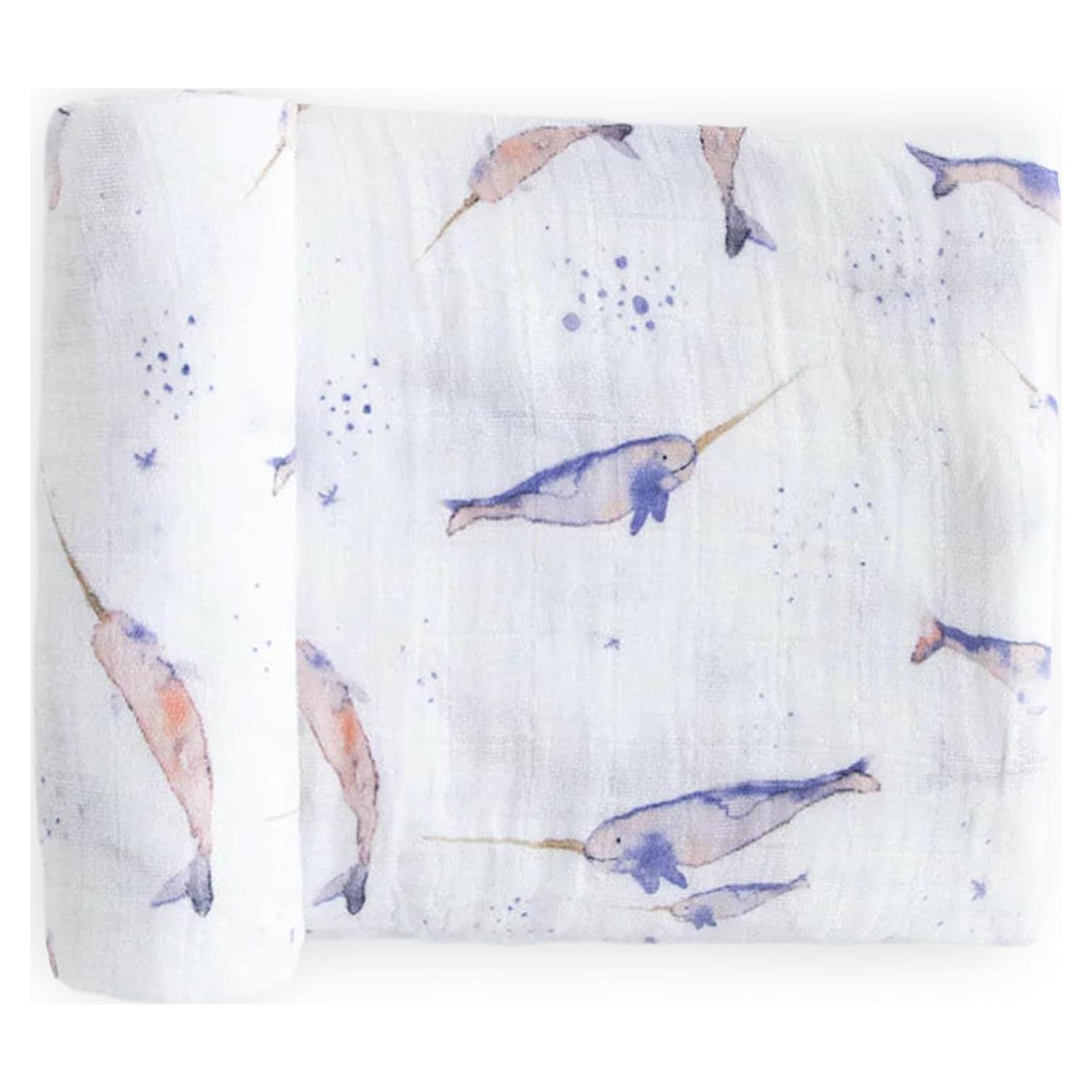 Manta de Bebé Swaddle Little Unicorn Algodón 100% Narval
