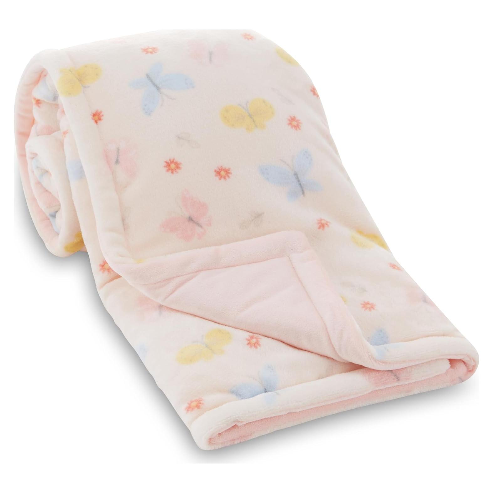 Manta para Bebés Cudlie 76x102 cm Franela 2 Capas Mariposa