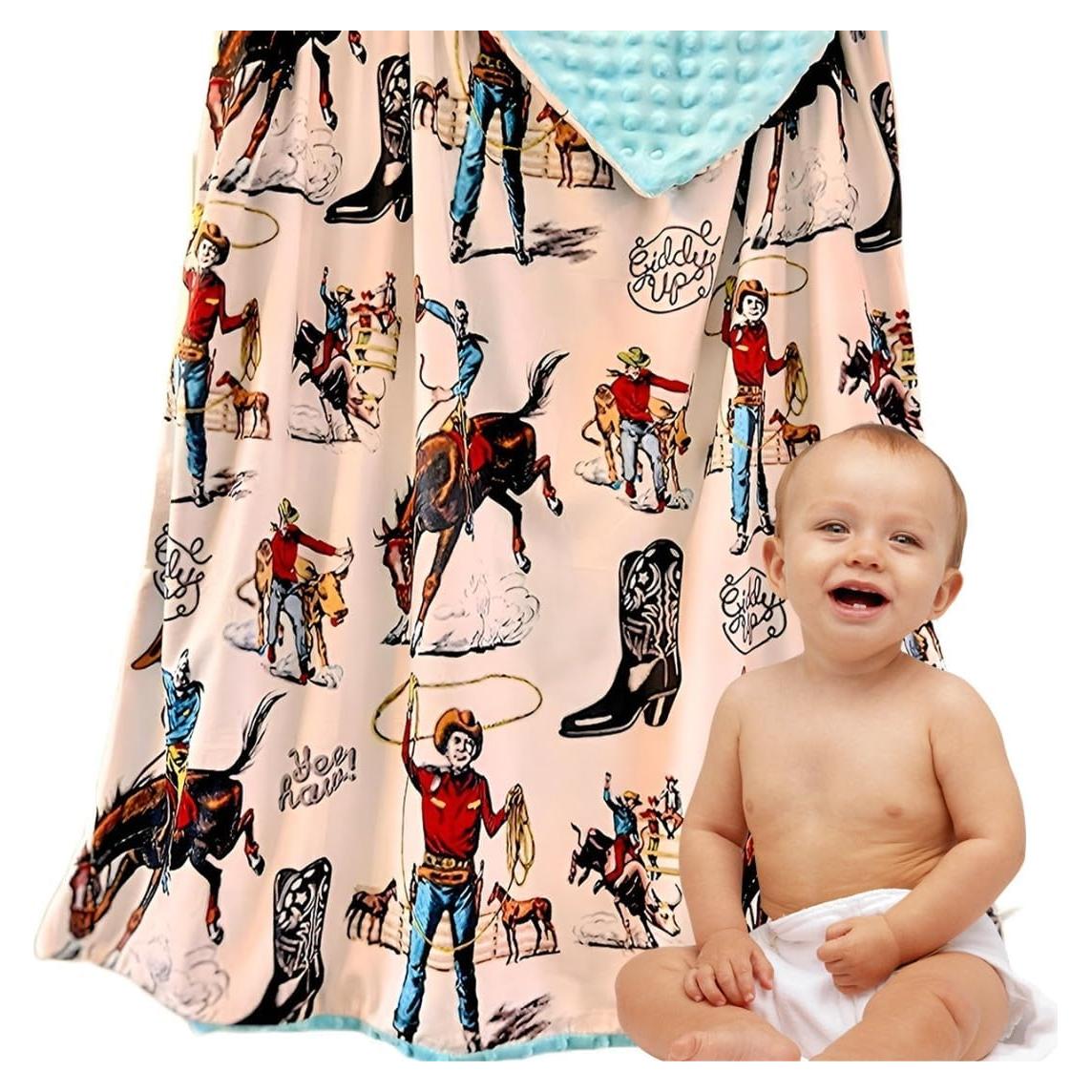 Manta para Bebé Genérico Marfil Yeehaw 101.6x76.2 cm