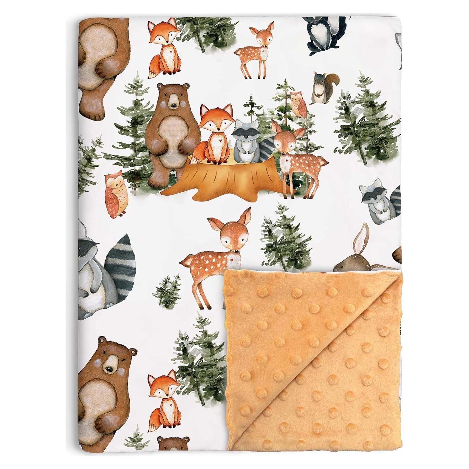 Manta de Bebé Buerhanerry Animales del Bosque 76x102cm