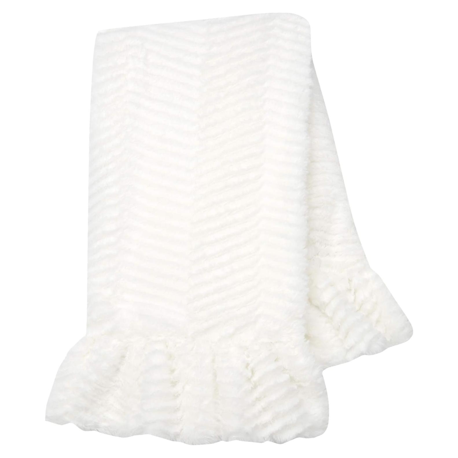 Manta de bebé de lujo Lambs & Ivy Chevron Rizada 76.2x101.6cm