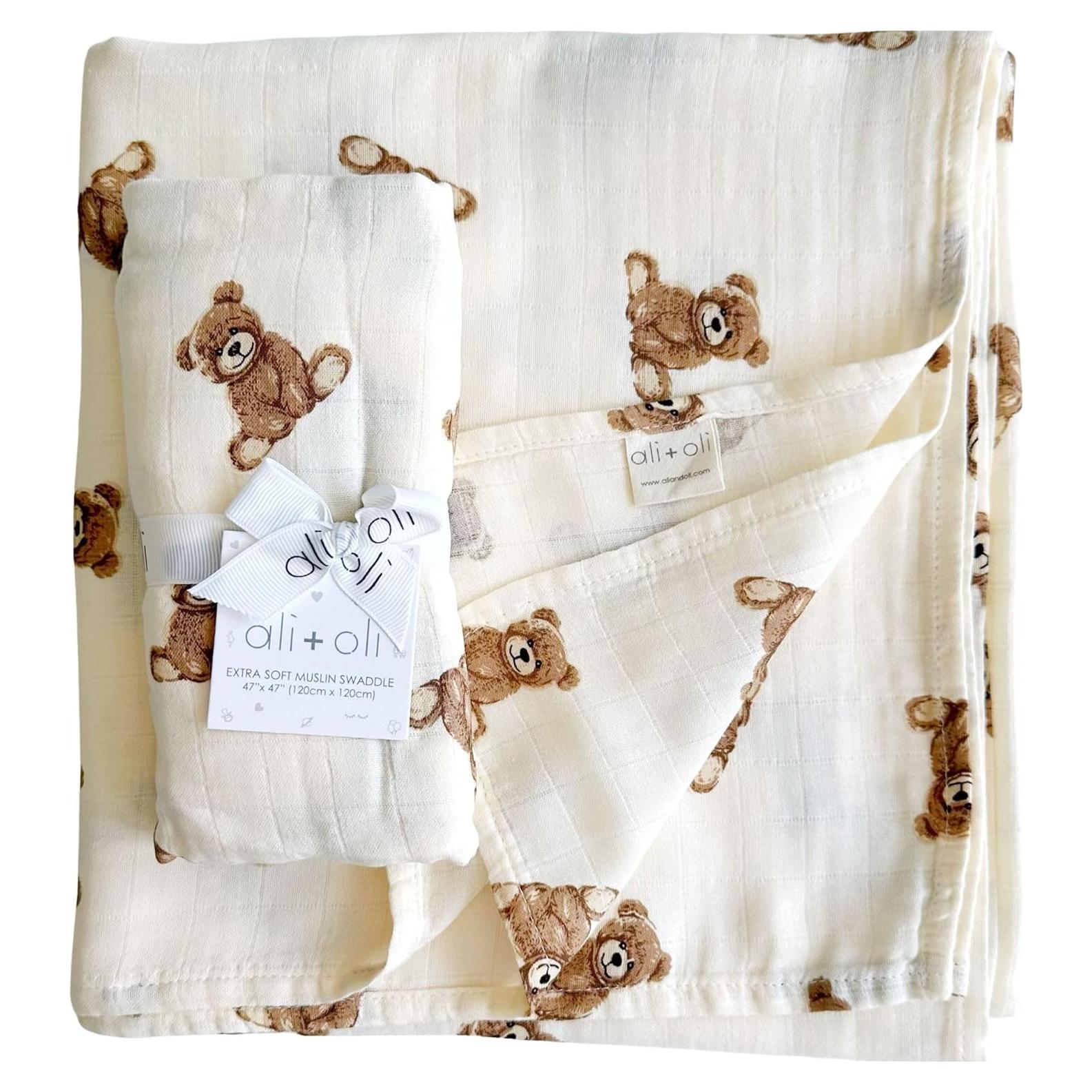 Manta de Muselina Ali+Oli 120x120 cm Suave Rayón Bambú