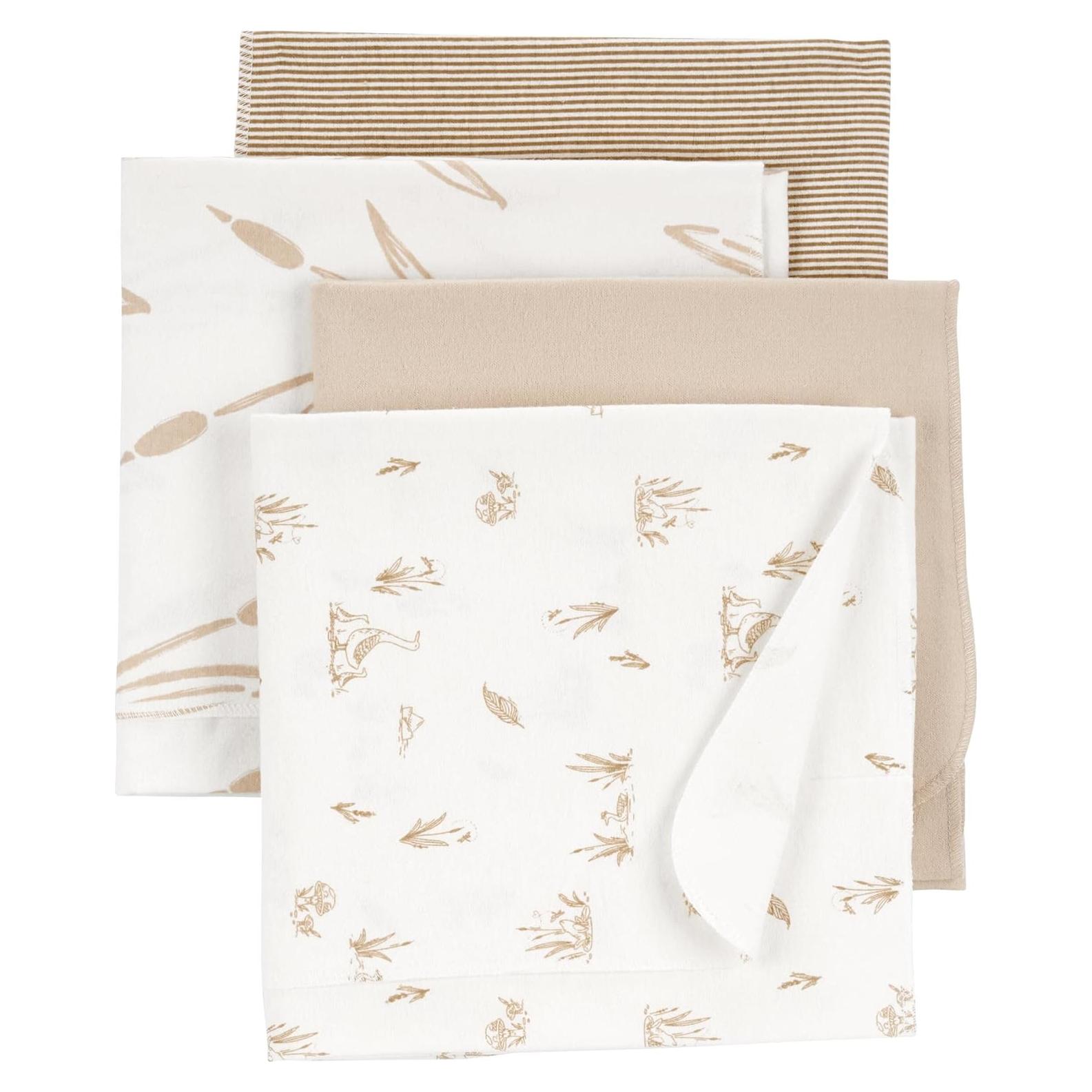 Mantas de Recepción Bebé Carter's 4-Pack Algodón 100%