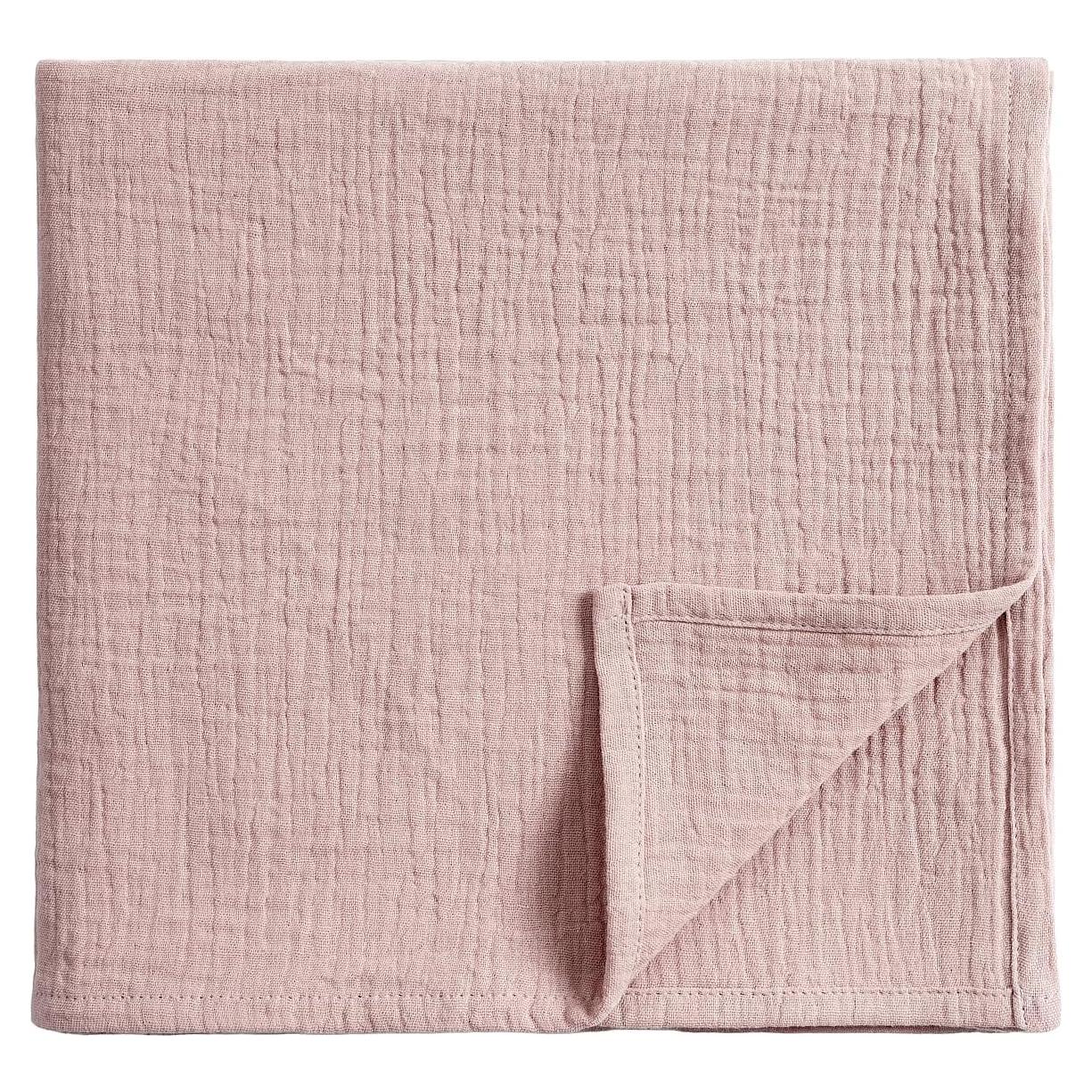 Manta de Muselina Meracorallo Rosa 100% Algodón 110x110 cm
