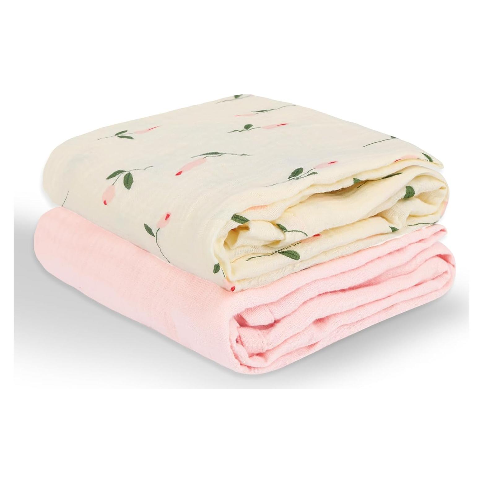 Mantas de Muselina Synrroe 2 Paquete 101.6x101.6 cm Algodón