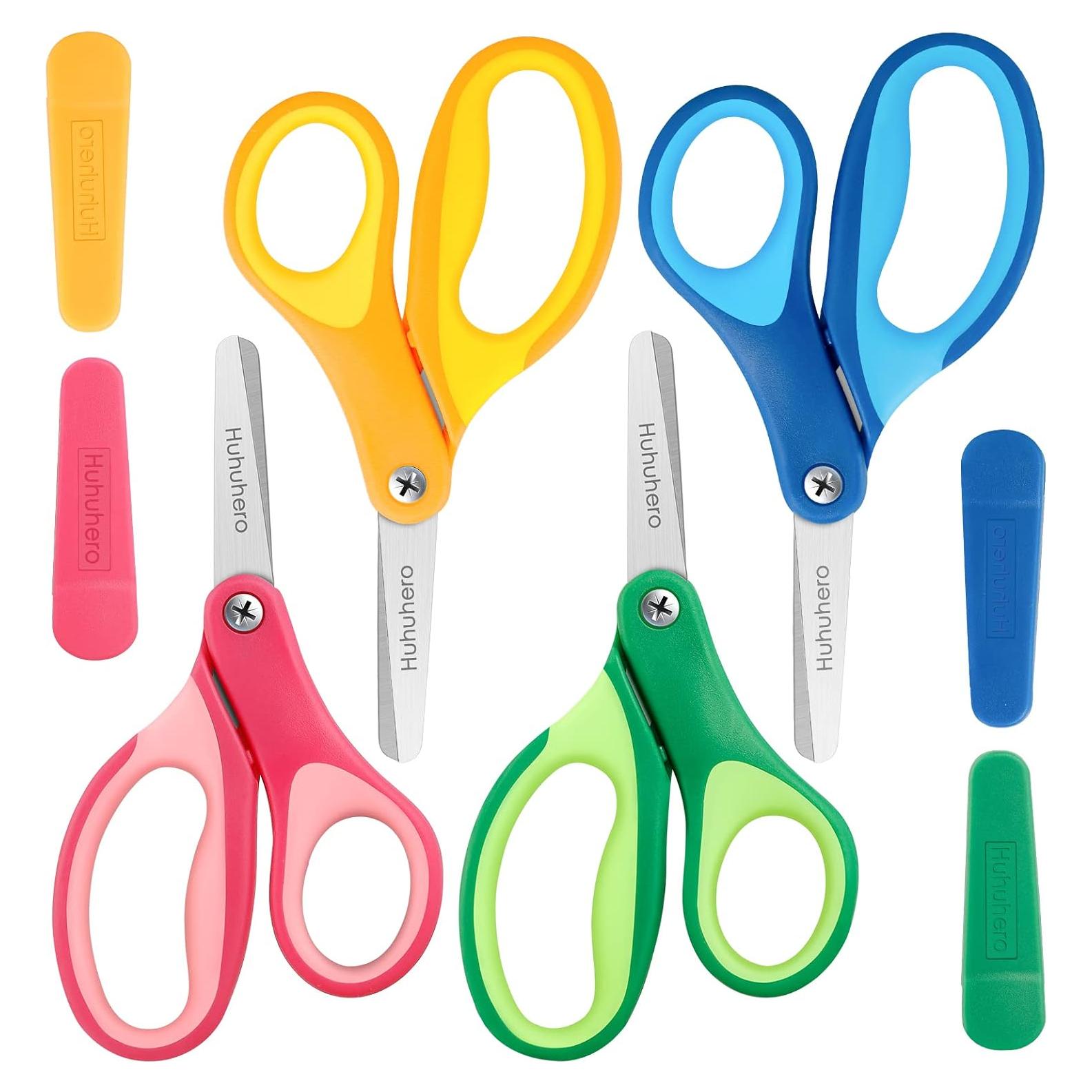 Tijeras de Seguridad Huhuhero para Niños 12.7 cm - Paquete de 4