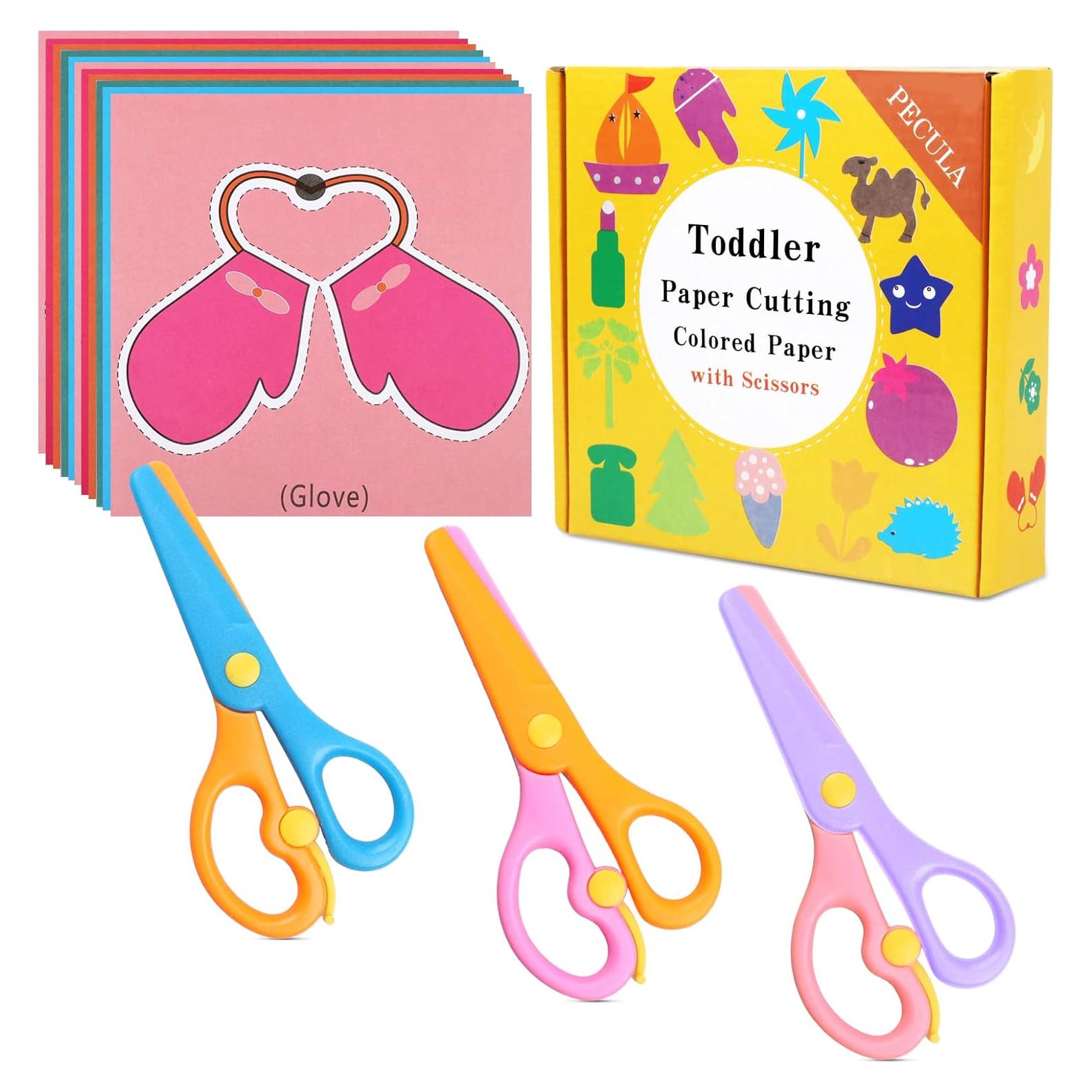 Tijeras de Seguridad para Niños PECULA - Set de 3 Colores