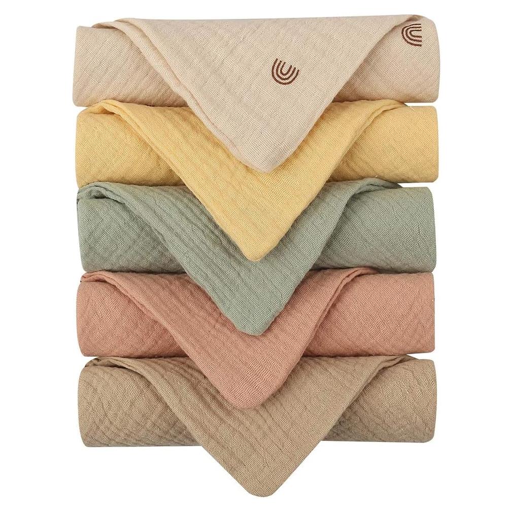 Paños de Muselina para Bebés MGBISYI - 5 Piezas 23x23cm