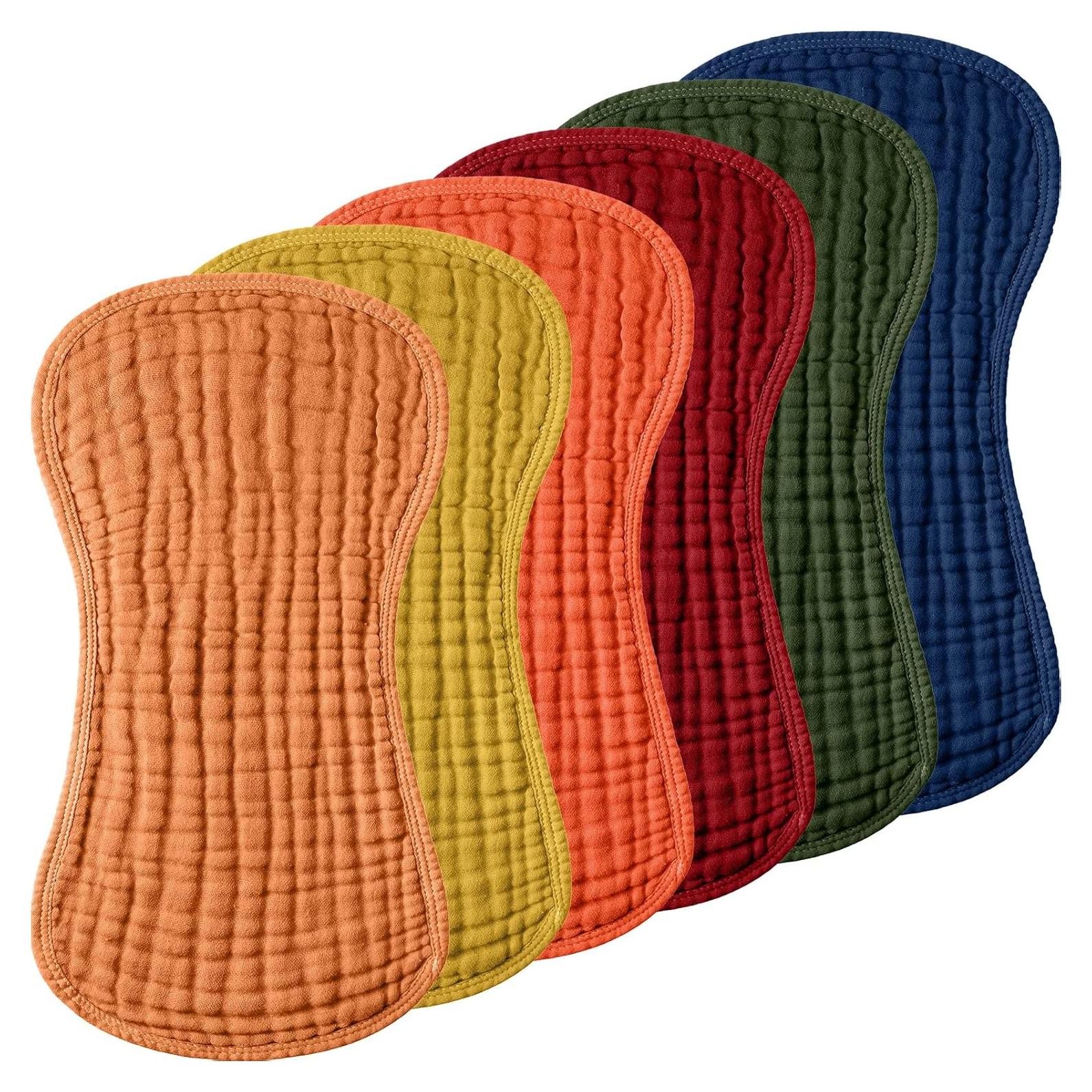 Paquete de 6 Paños de Muselina Frienda 100% Algodón 50.8x22.9cm