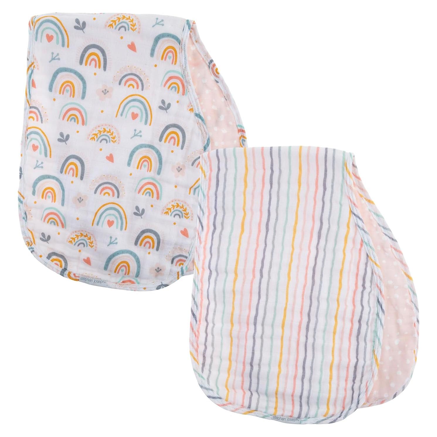 Paquete de 2 Pañales de Muselina Stephen Joseph 100% Algodón