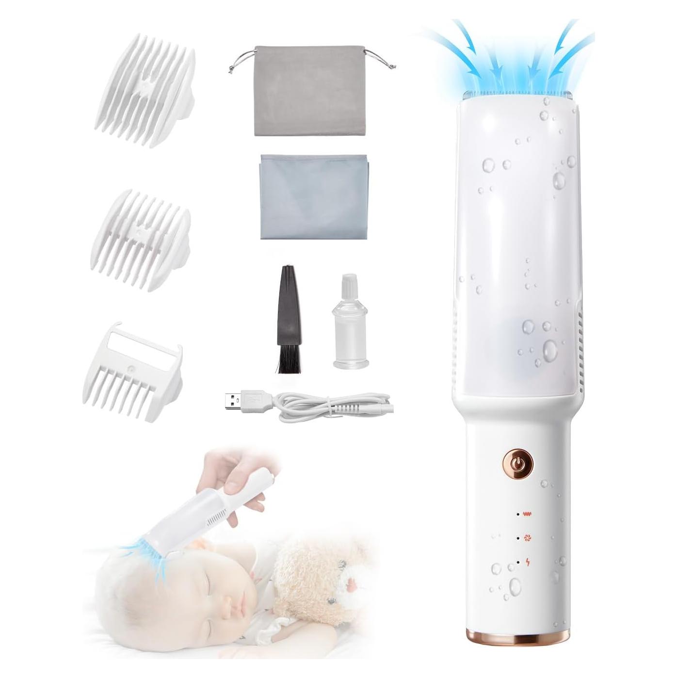 Cortadora de Cabello para Bebés JFHID Ultra Silenciosa con Aspiradora