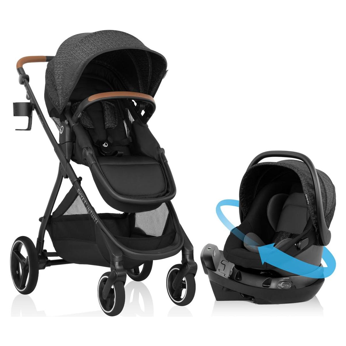 Sistema de Viaje Evenflo Shyft Intuiti Cochecito Modular Negro