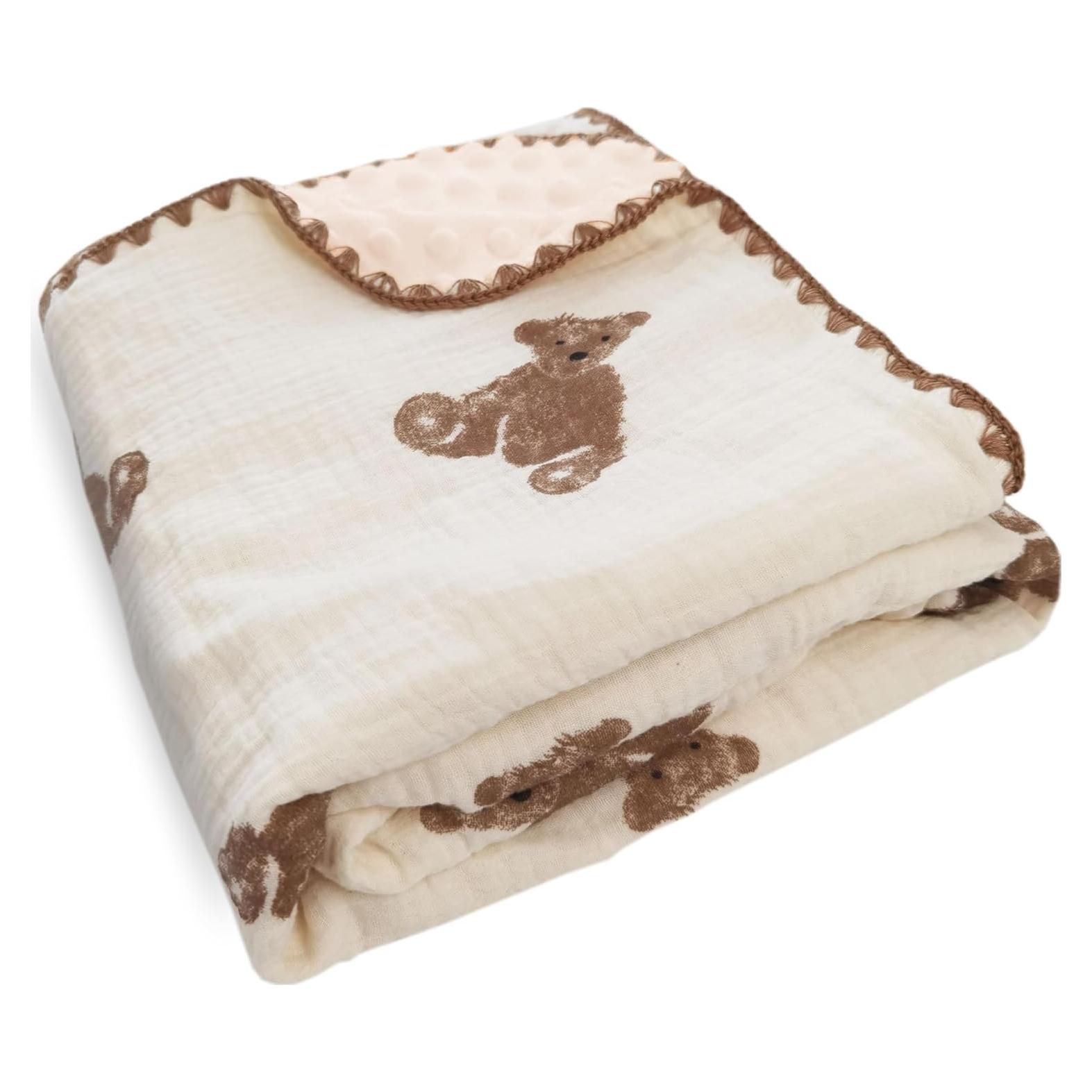 Manta de Muselina para Bebé Gunnaicat 101.6x101.6 cm Oso