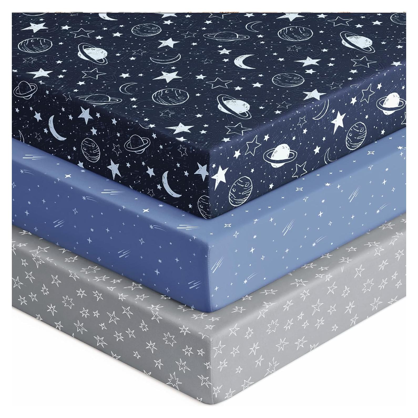 Sábanas ajustadas para cuna Unnivoll 3 piezas 132x71cm