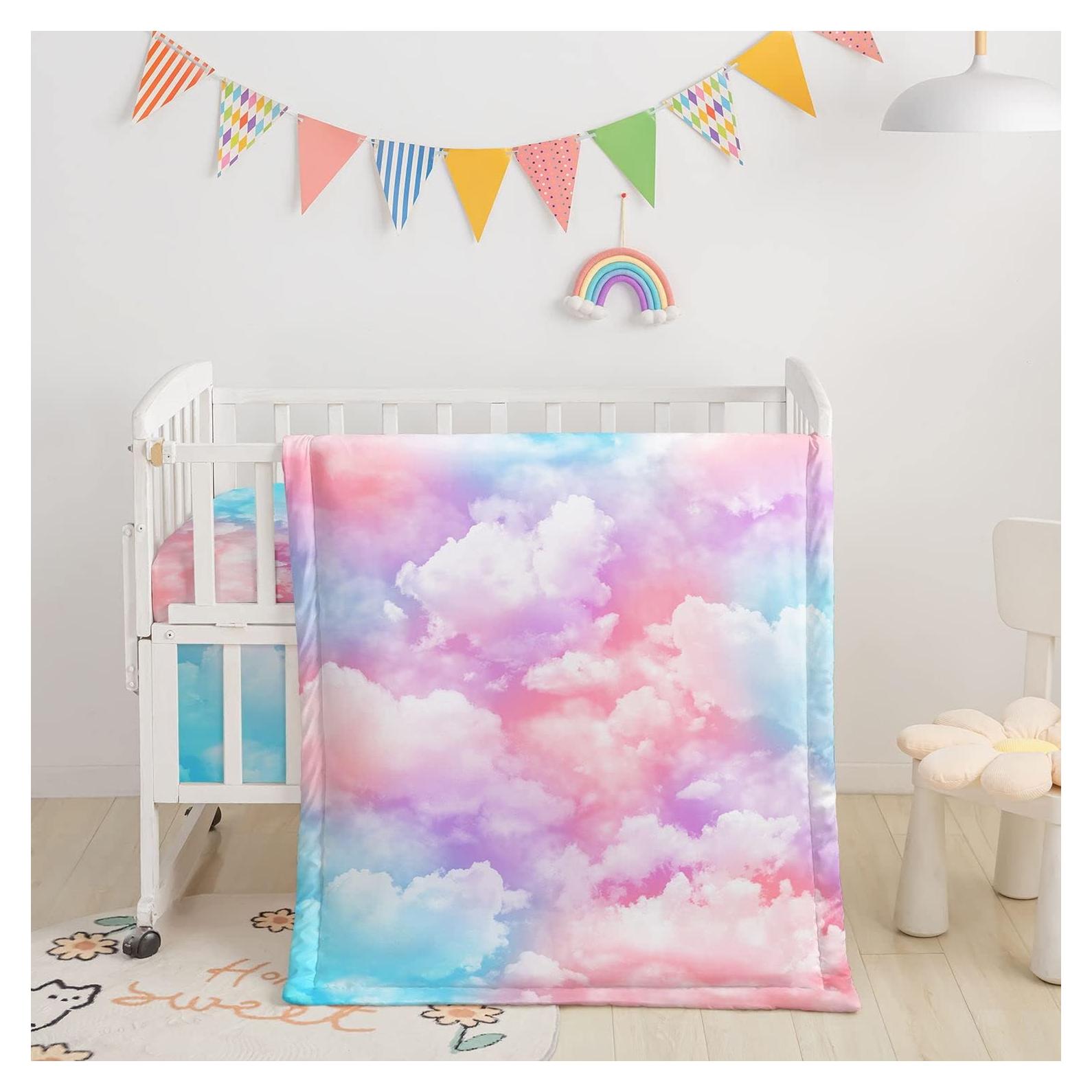 Juego de Ropa de Cuna 3 Piezas Datura Home Mariposas Acuarela