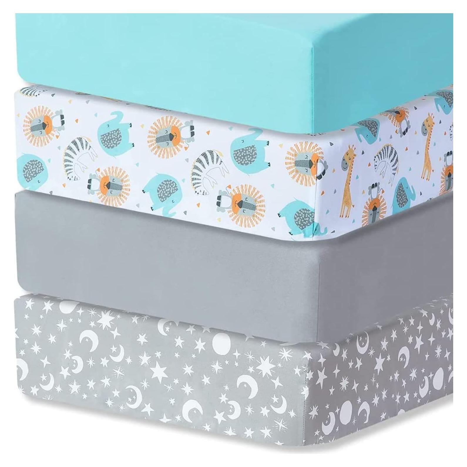 Juego de 4 Sábanas Ajustadas para Cuna Bimocosy Microfibra