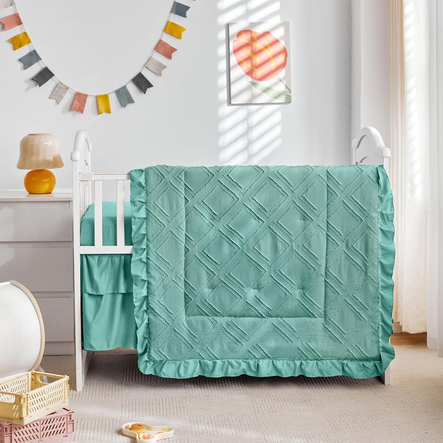 Juego de Ropa de Cuna 3 Piezas UOZZI BEDDING Boho Azul Teal
