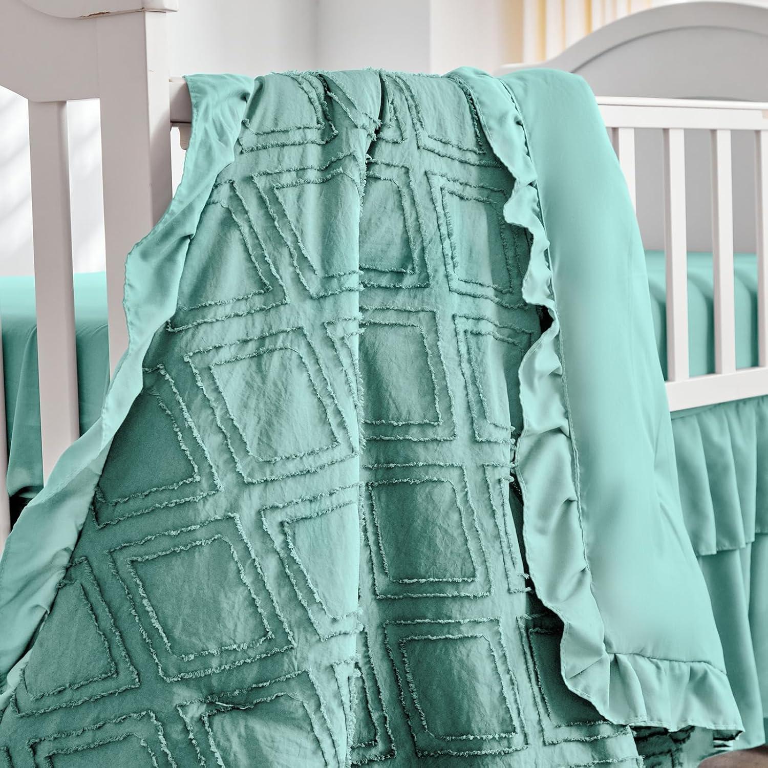 Juego de Ropa de Cuna 3 Piezas UOZZI BEDDING Boho Azul Teal
