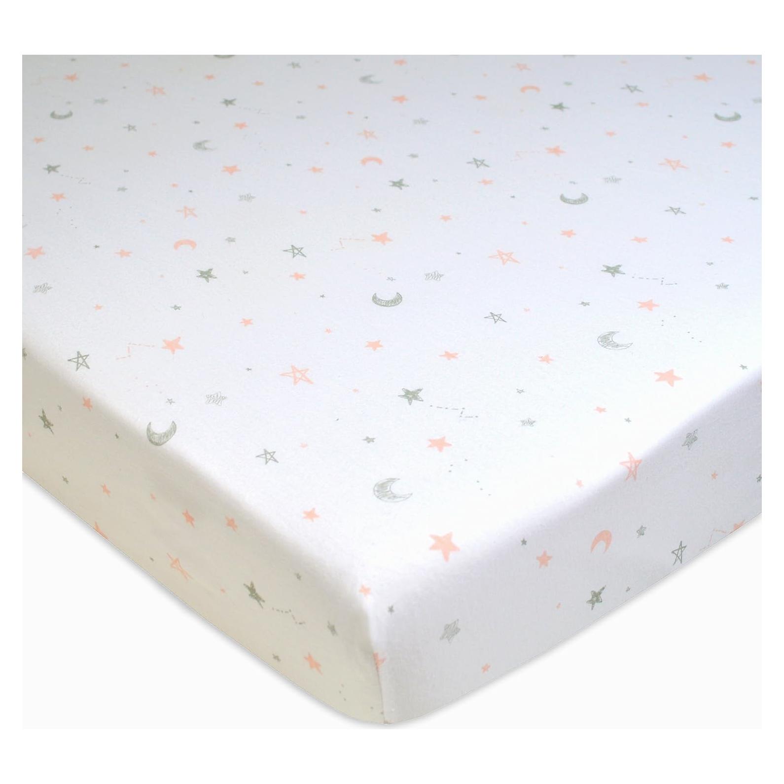 Sábana Ajustable TL Care 100% Algodón Mini 97x61 cm Estrellas