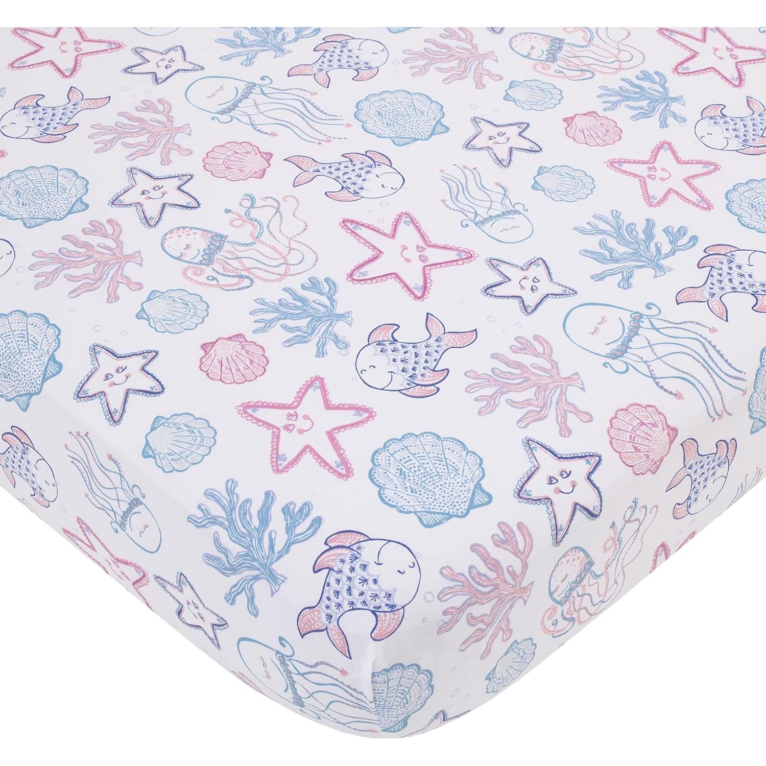 Conjunto de Ropa de Cuna NoJo Laguna de Sirena 4 Piezas