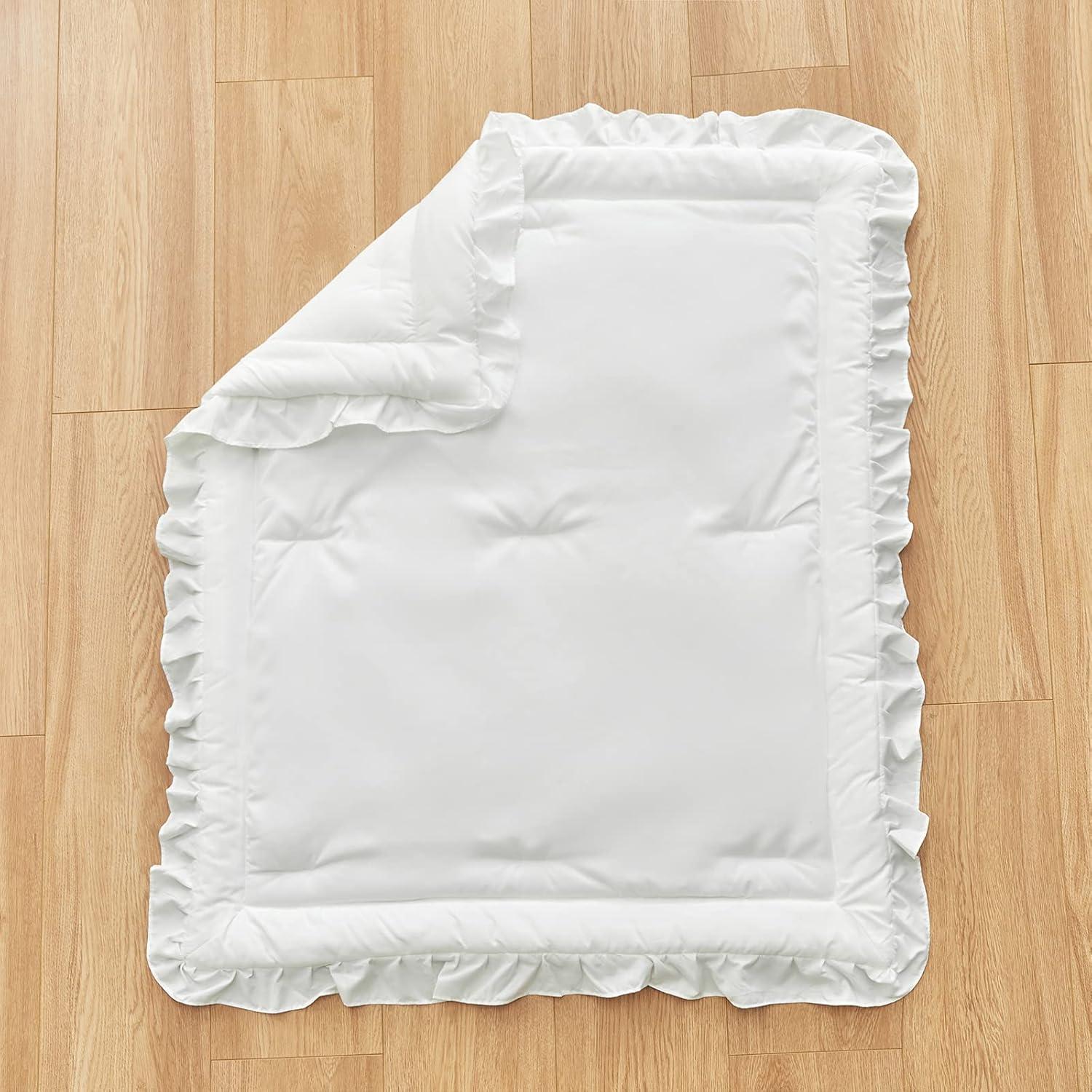 Juego de Ropa de Cuna 3 Piezas Uozzi Blanco Acolchado
