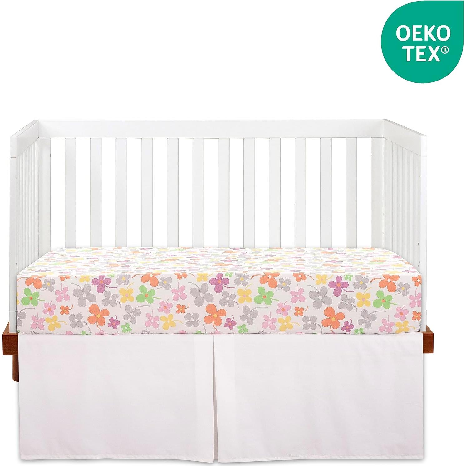 Juego de Ropa de Cuna AeliPro 3 Piezas 100% Algodón Floral