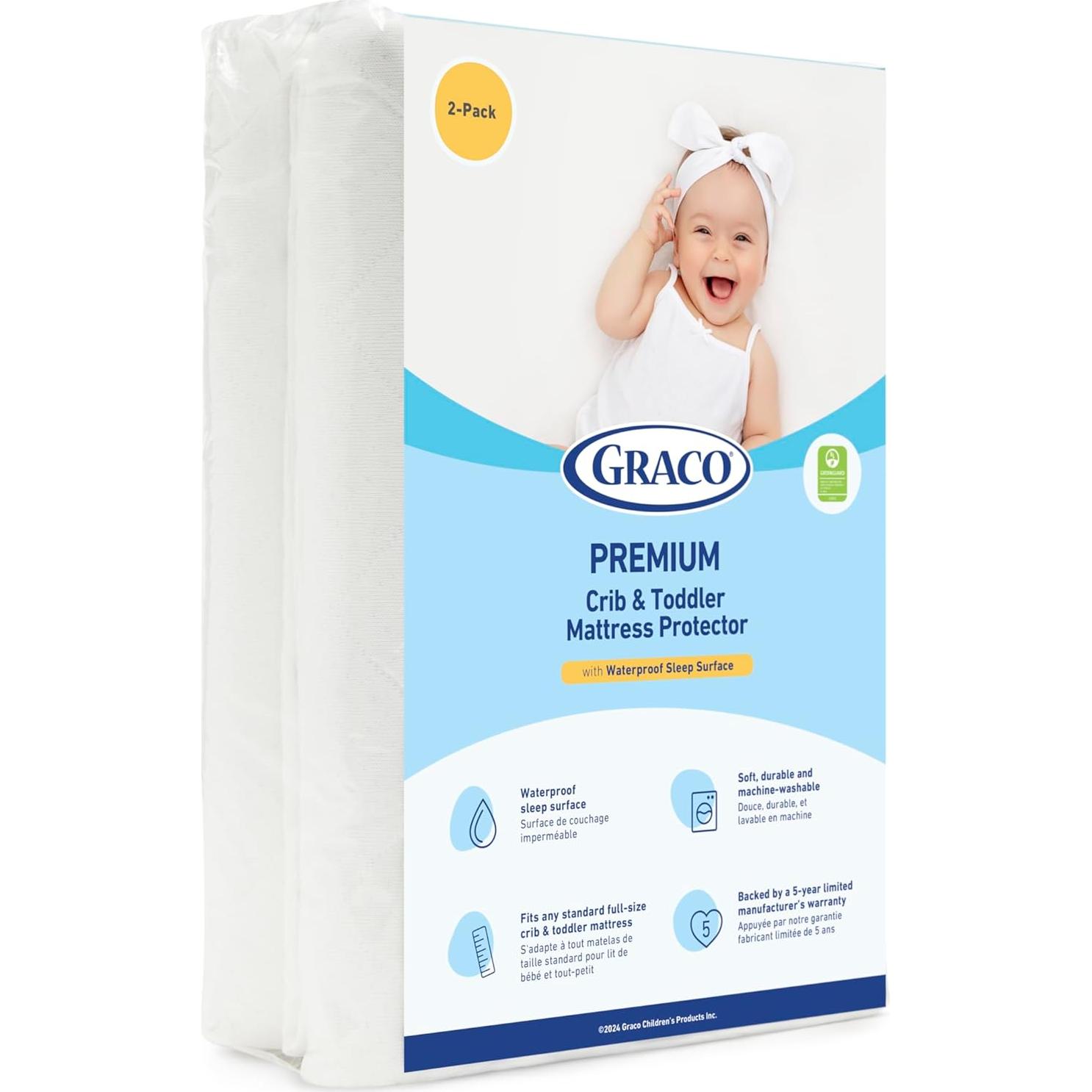 Colchón de Cuna Doble-Confort Graco 2-Pack con Protector