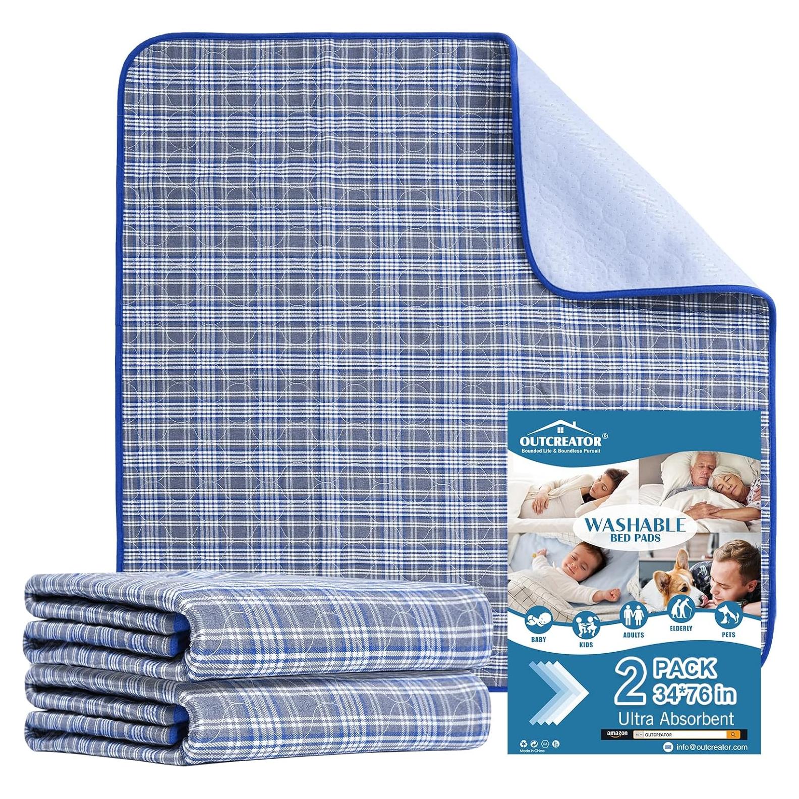 Almohadillas Lavables OUTCREATOR 86x193 cm Paquete de 2