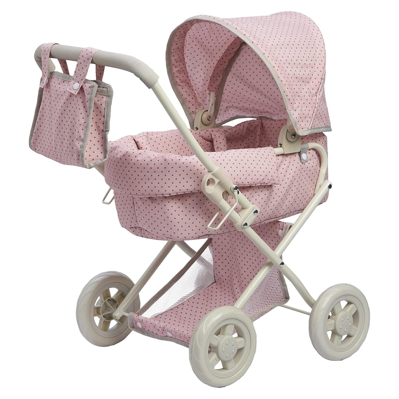 Carrito de Muñeca Deluxe Olivia's Little World Rosa y Gris
