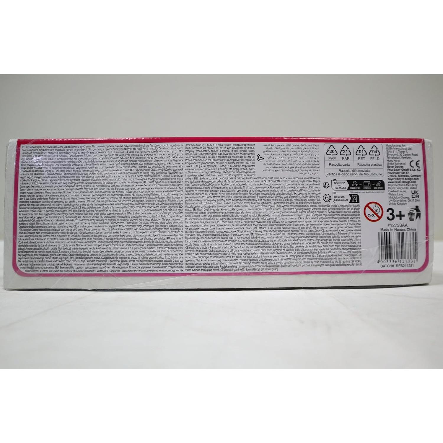 Carrito de Muñeca 4 en 1 Bayer Rosa y Gris - Hasta 45.72 cm