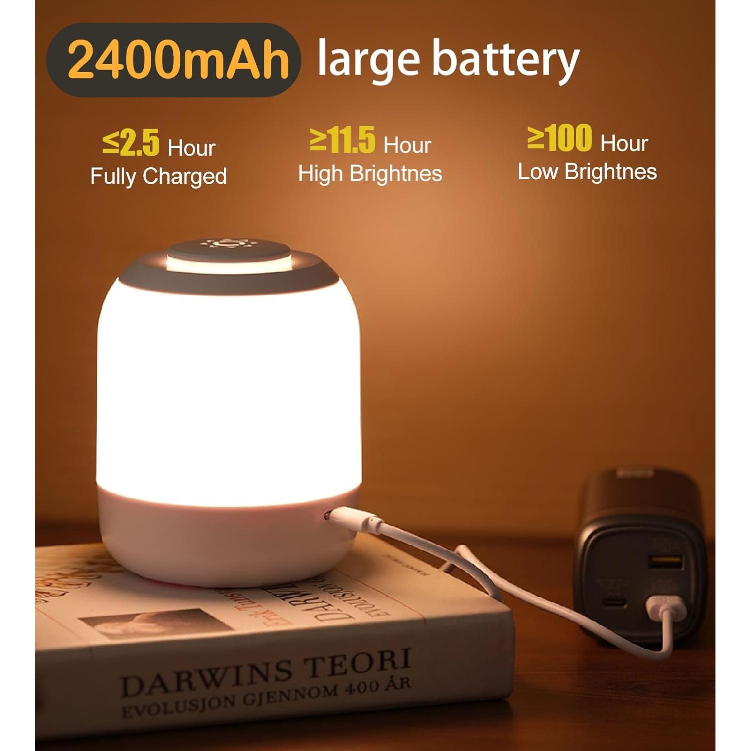 Luz Nocturna Táctil Deogos 2 Pack Regulable USB 12cm