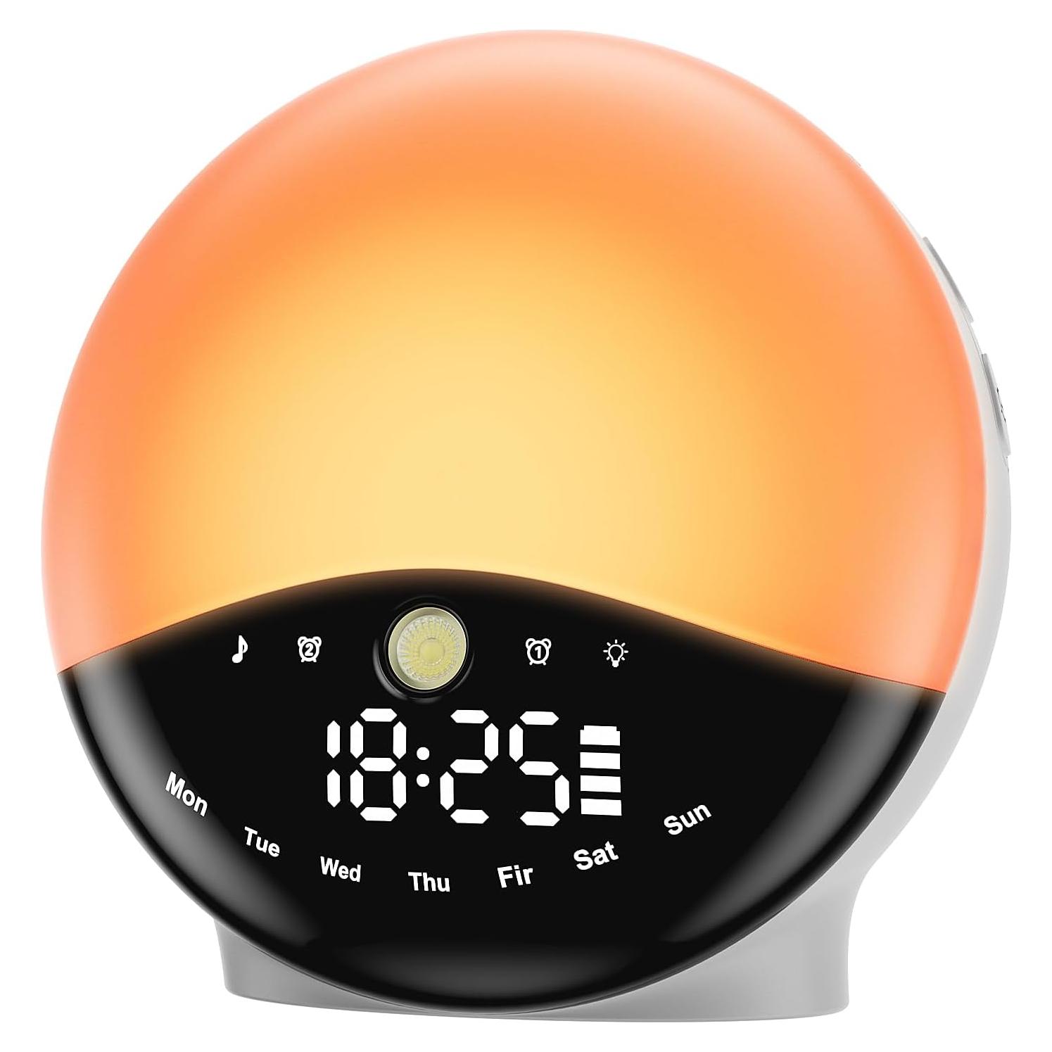 Despertador Luz de Amanecer Lightoratory con Sonidos y Alarmas