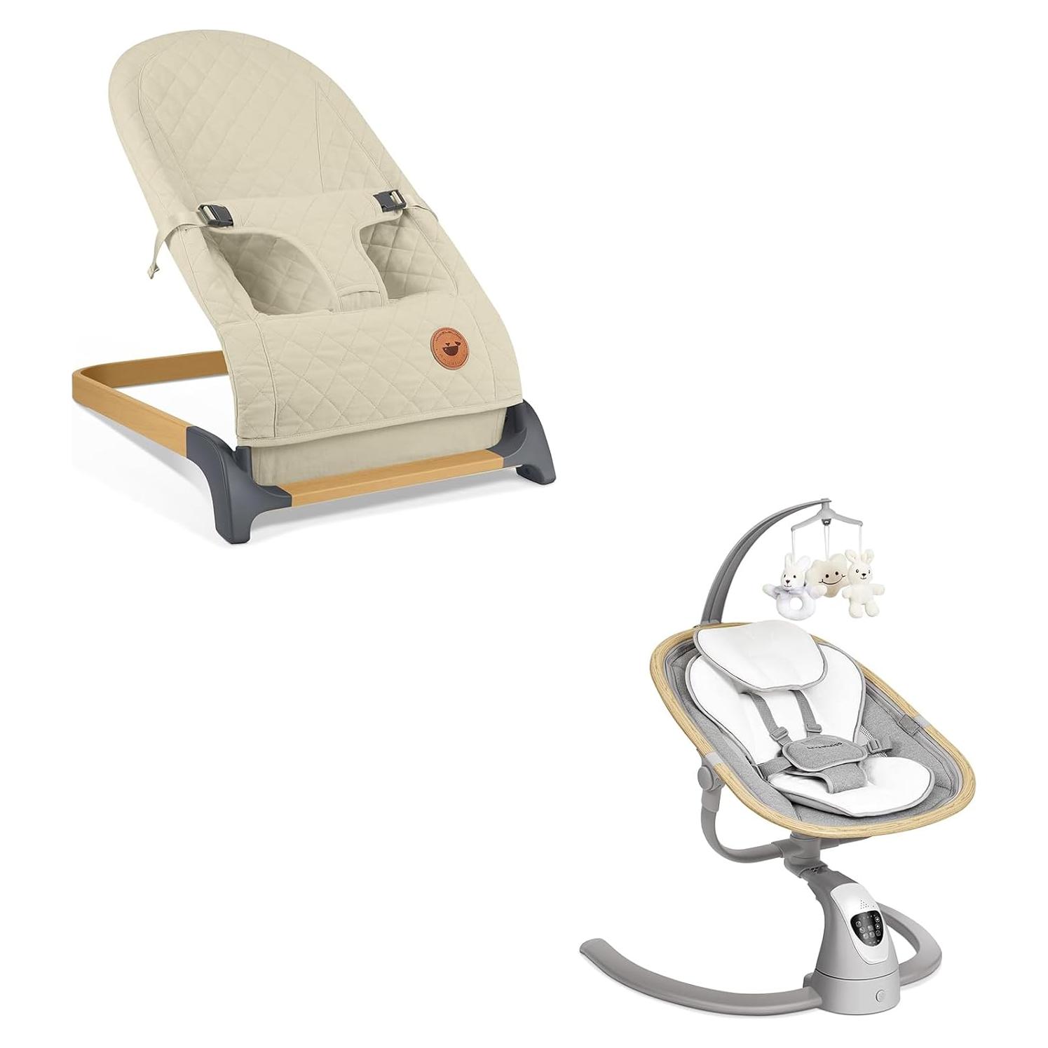 Rebotador y Columpio para Bebés Angelbliss con Detección de Llanto