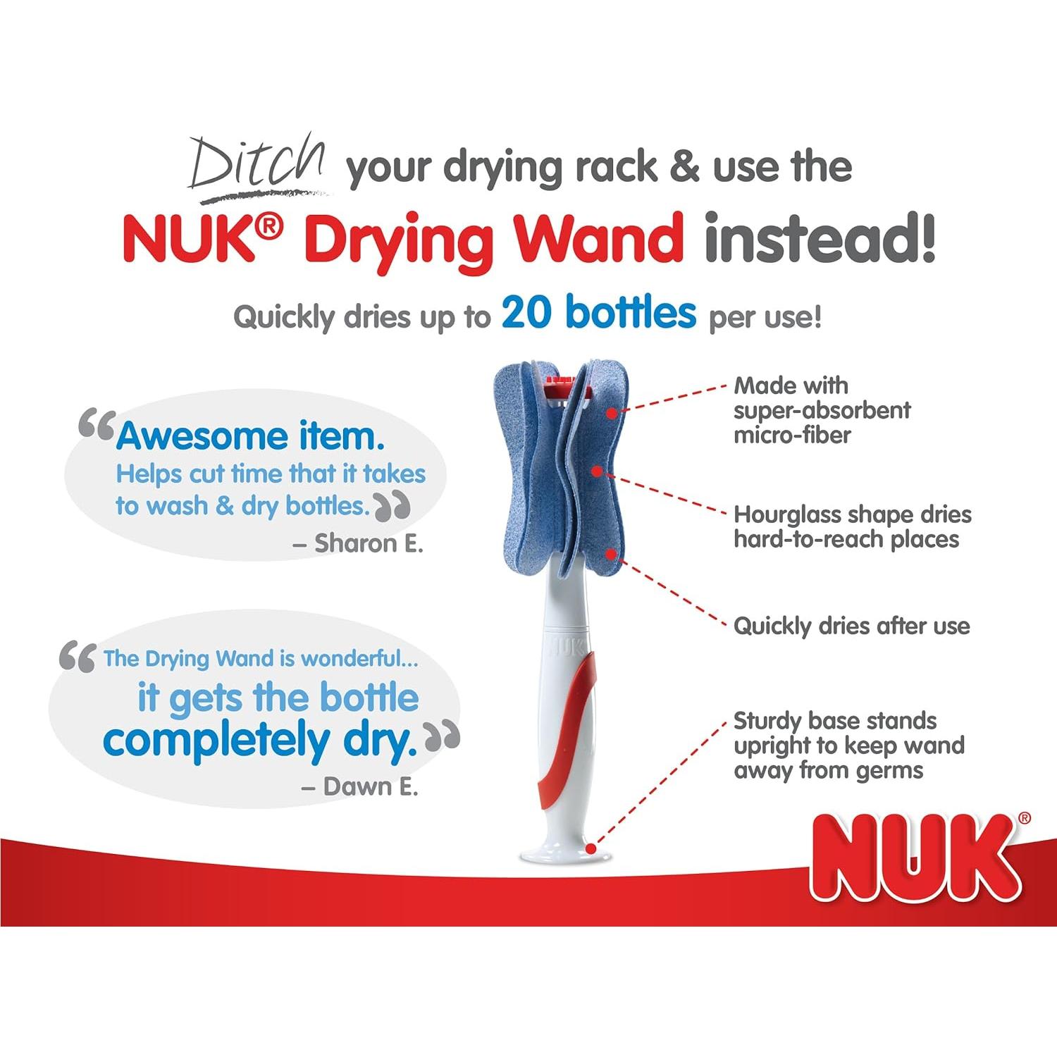 Varita de Secado para Botellas NUK 93131 con Mango Ergonómico